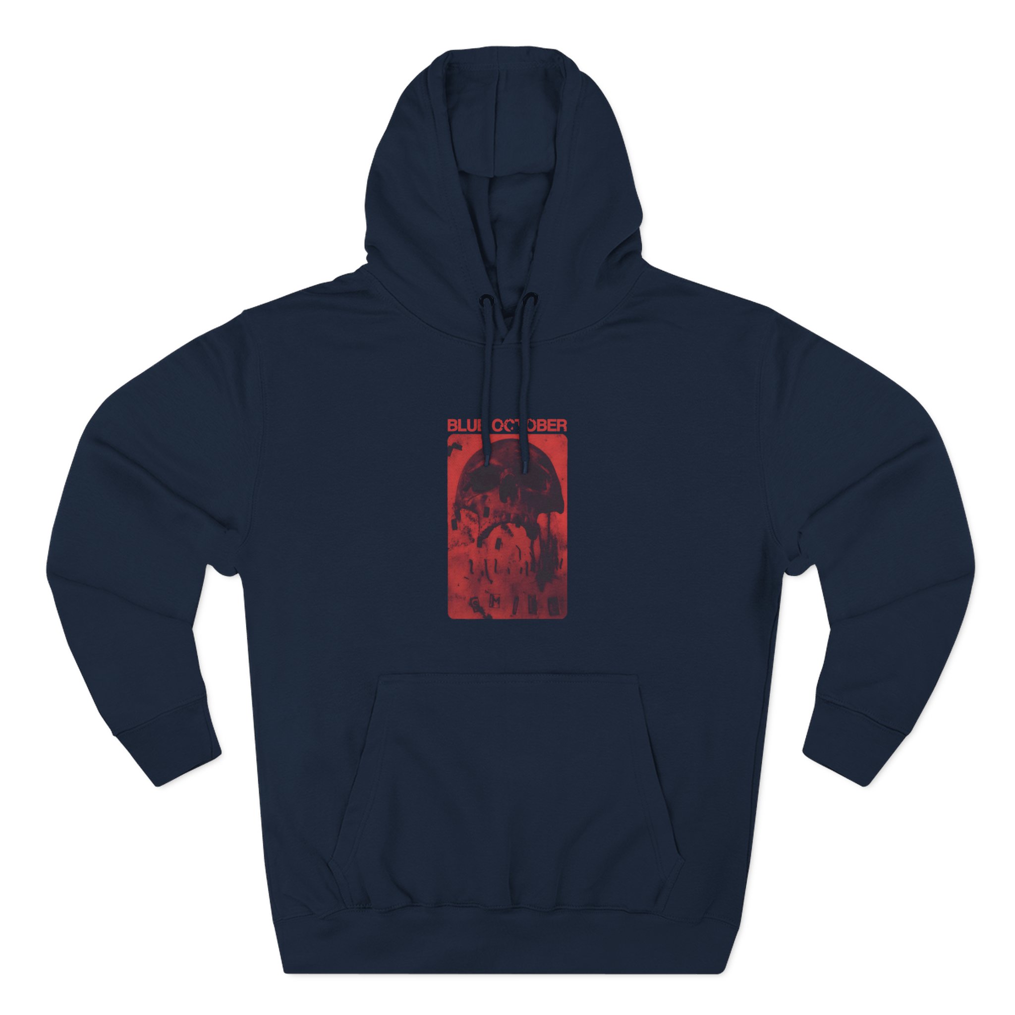Blue October Skull Smile Three-Panel Fleece Hoodie - Image 5