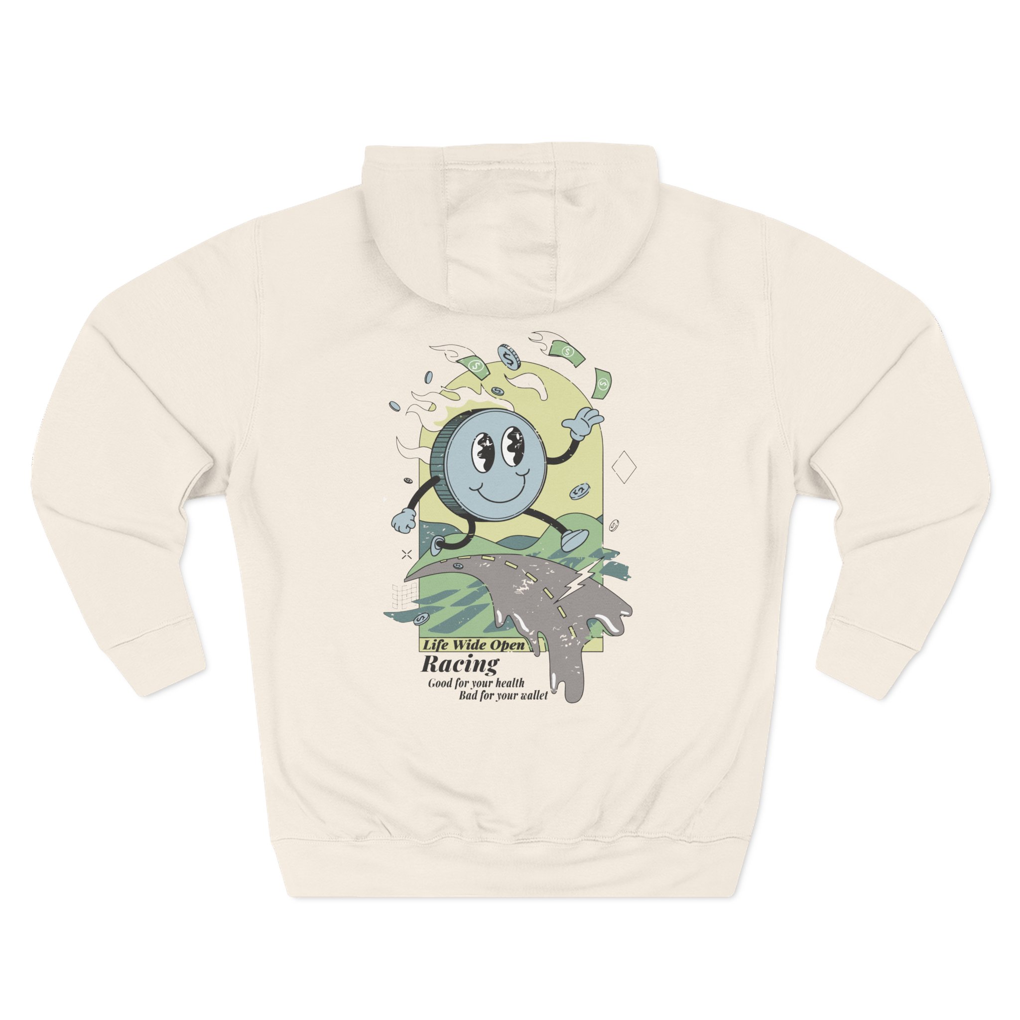 Cboystv Racing Coin Three-Panel Fleece Hoodie - Image 6