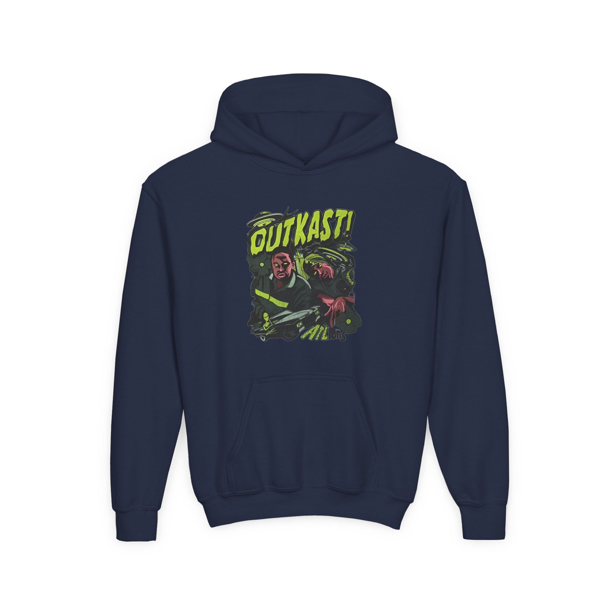 Youth Outkast ATLiens Heavy Blend Hooded Sweatshirt - Image 7