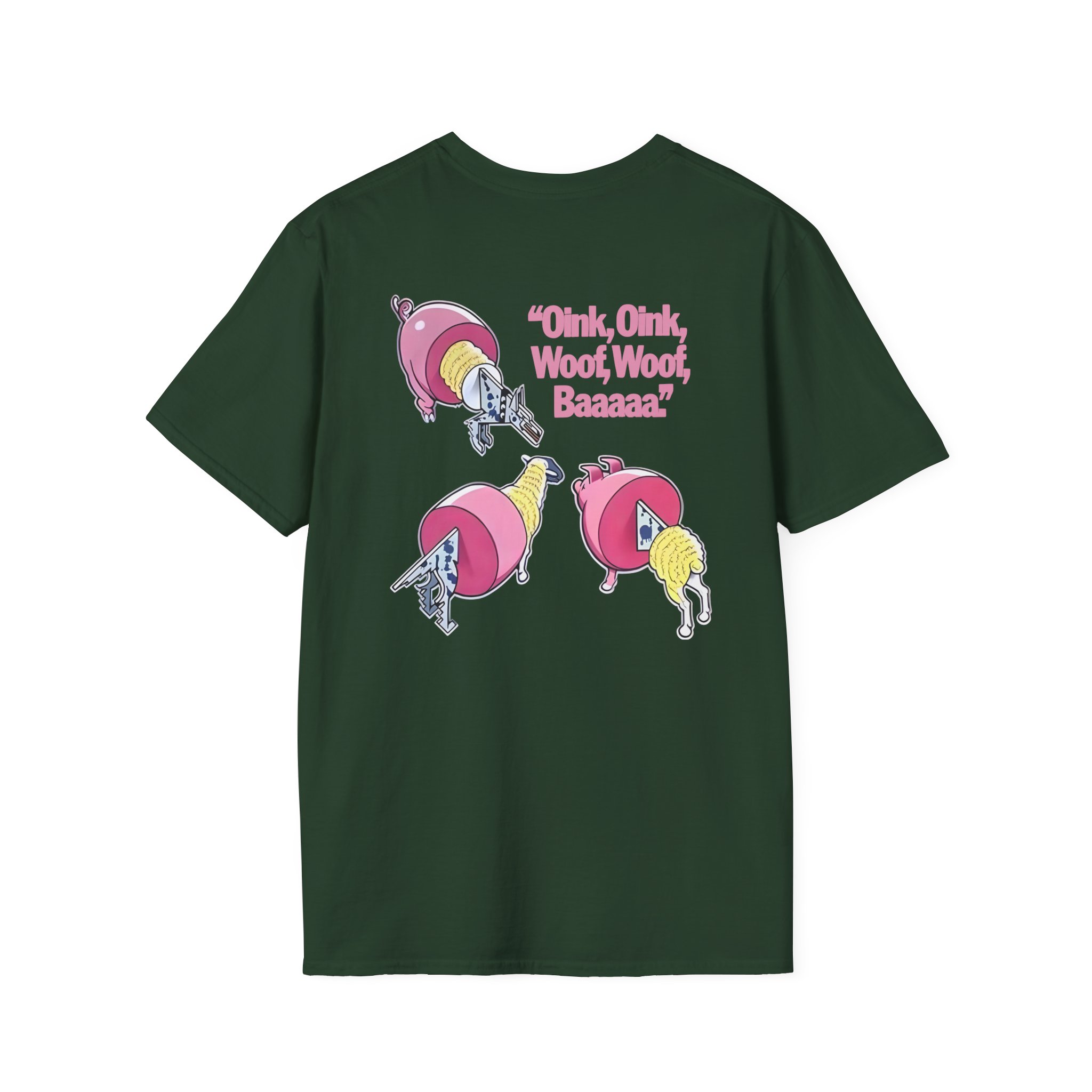 Pink Floyd Animals Oink Oink Unisex Softstyle T-Shirt - Image 6