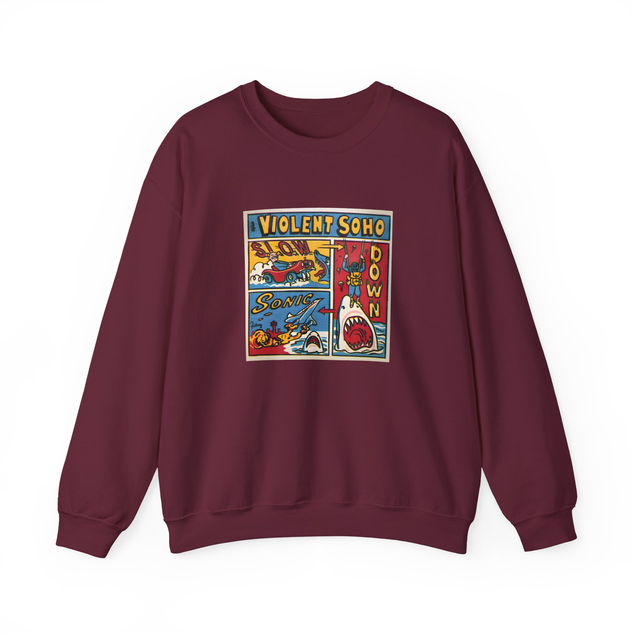 Violent Soho Slow Down Sonic Unisex Heavy Blend™ Crewneck Sweatshirt - Image 3