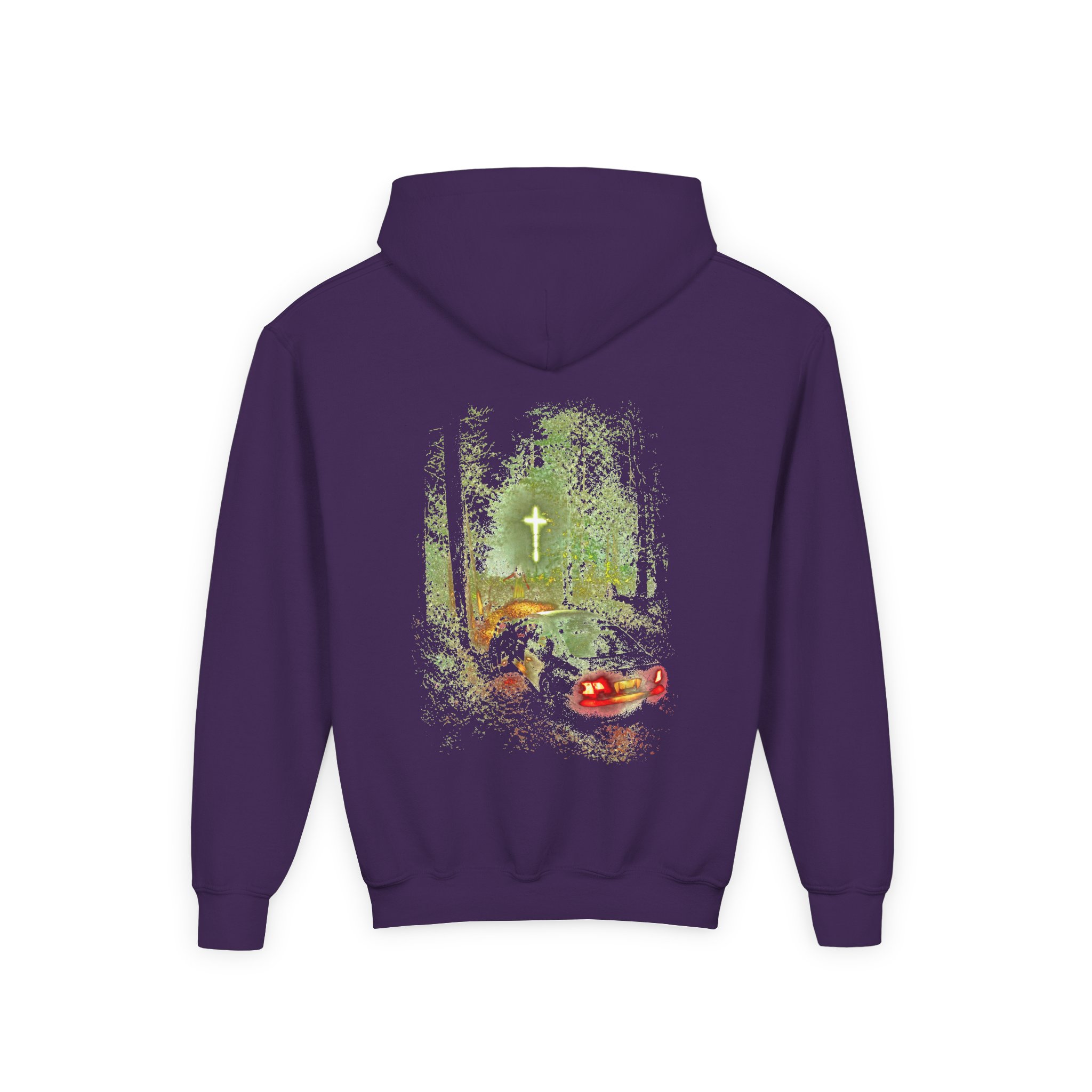 Knocked Loose Oldham Lights Youth Heavy Blend Hooded Sweatshirt - Image 6