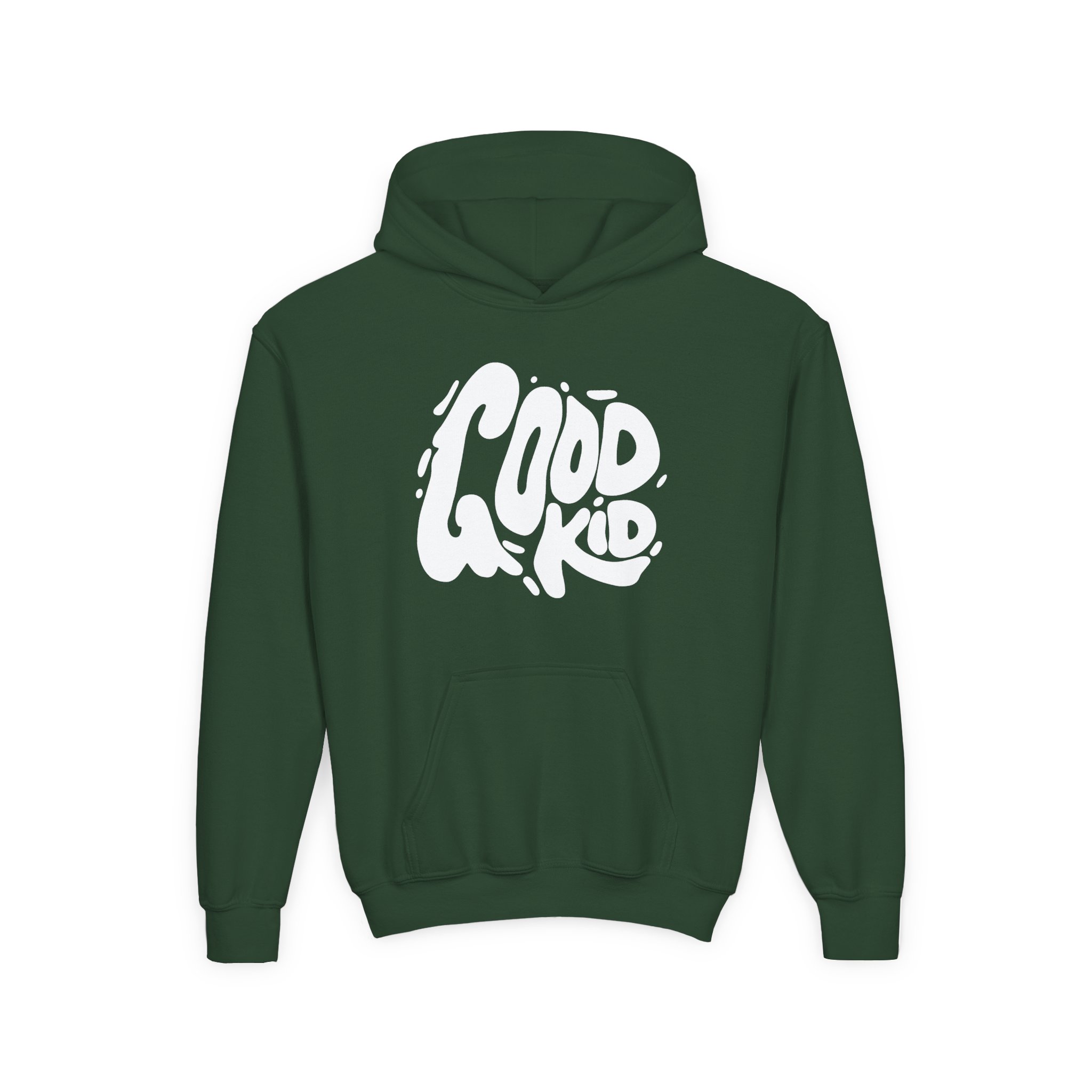 Good Kid Logo Youth Heavy Blend Hooded Sweatshirt - Image 5