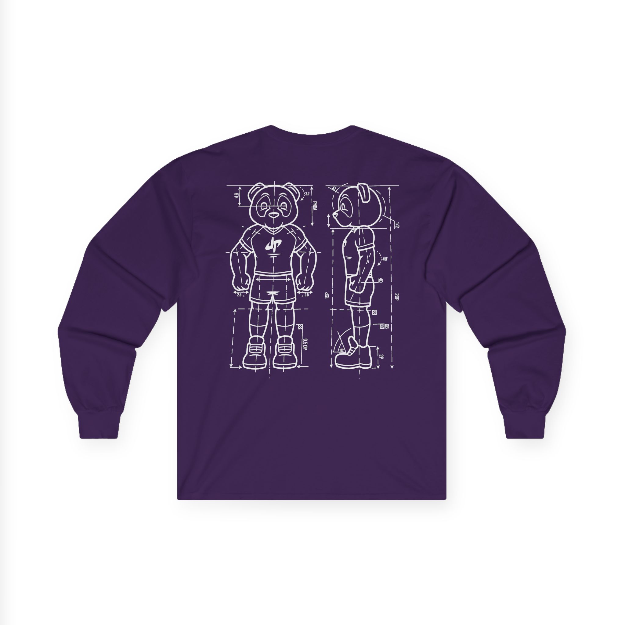 Dude Perfect Blueprint Panda Unisex Ultra Cotton Long Sleeve Tee - Image 16