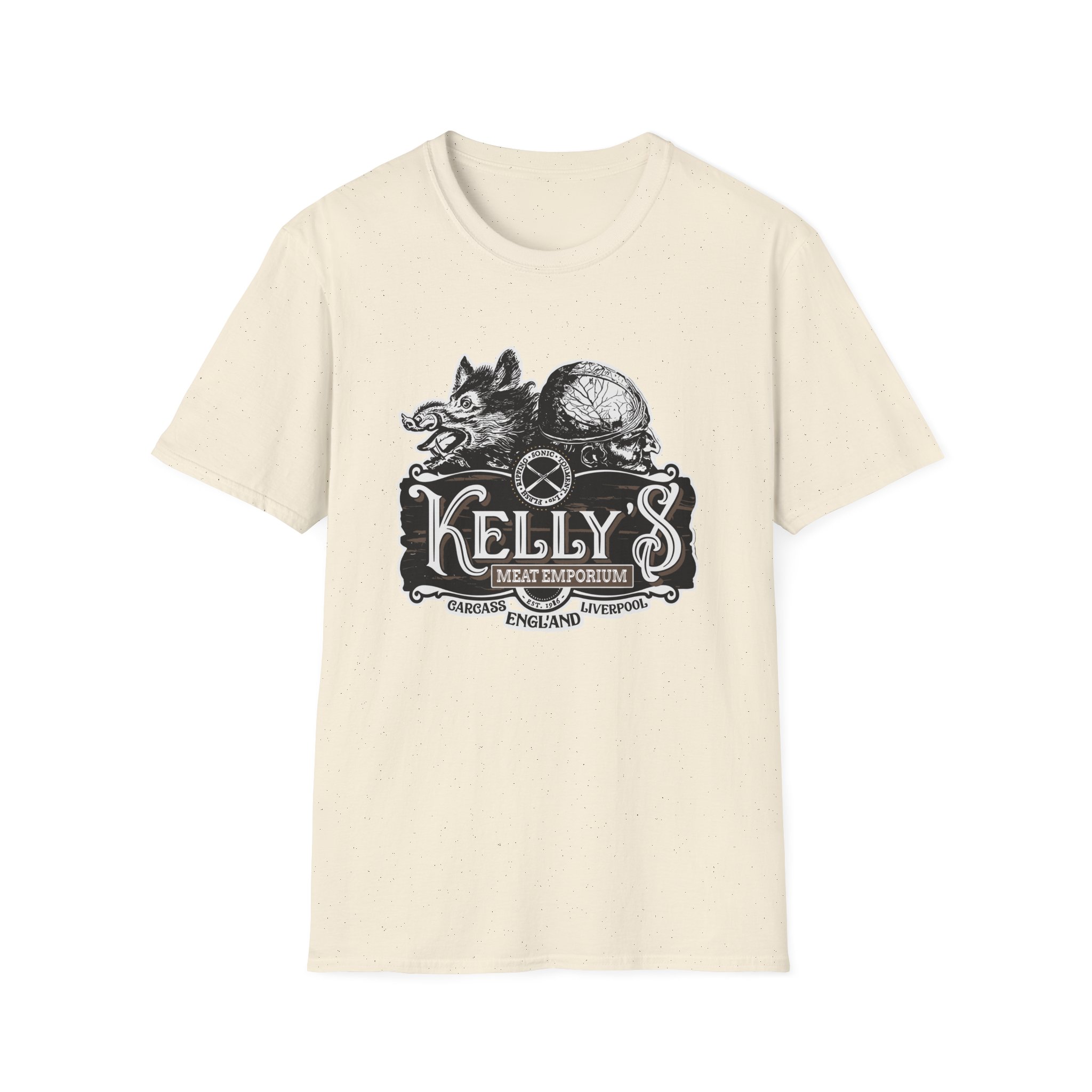 Carcass Kelly's Meat Emporium Unisex Softstyle T-Shirt - Image 9