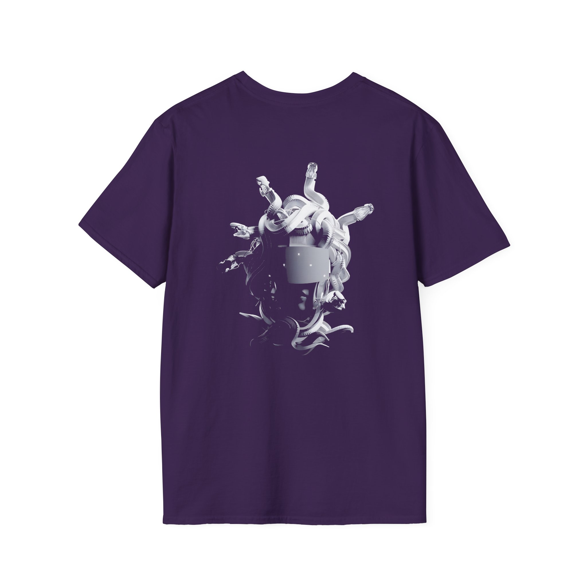 Meduza Greyscale Head Unisex Softstyle T-Shirt - Image 18
