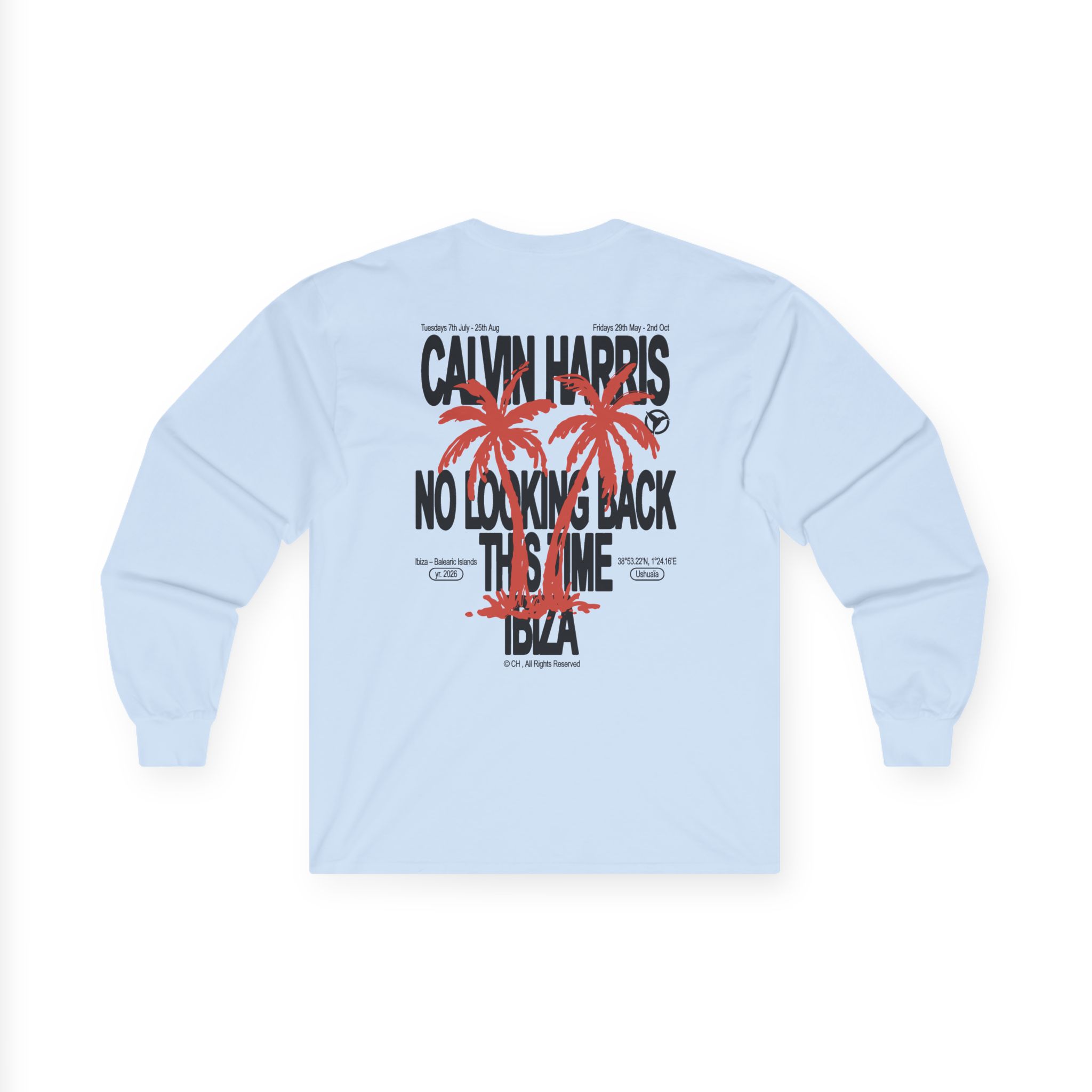 Calvin Harris Ecru Palm Unisex Ultra Cotton Long Sleeve Tee - Image 10