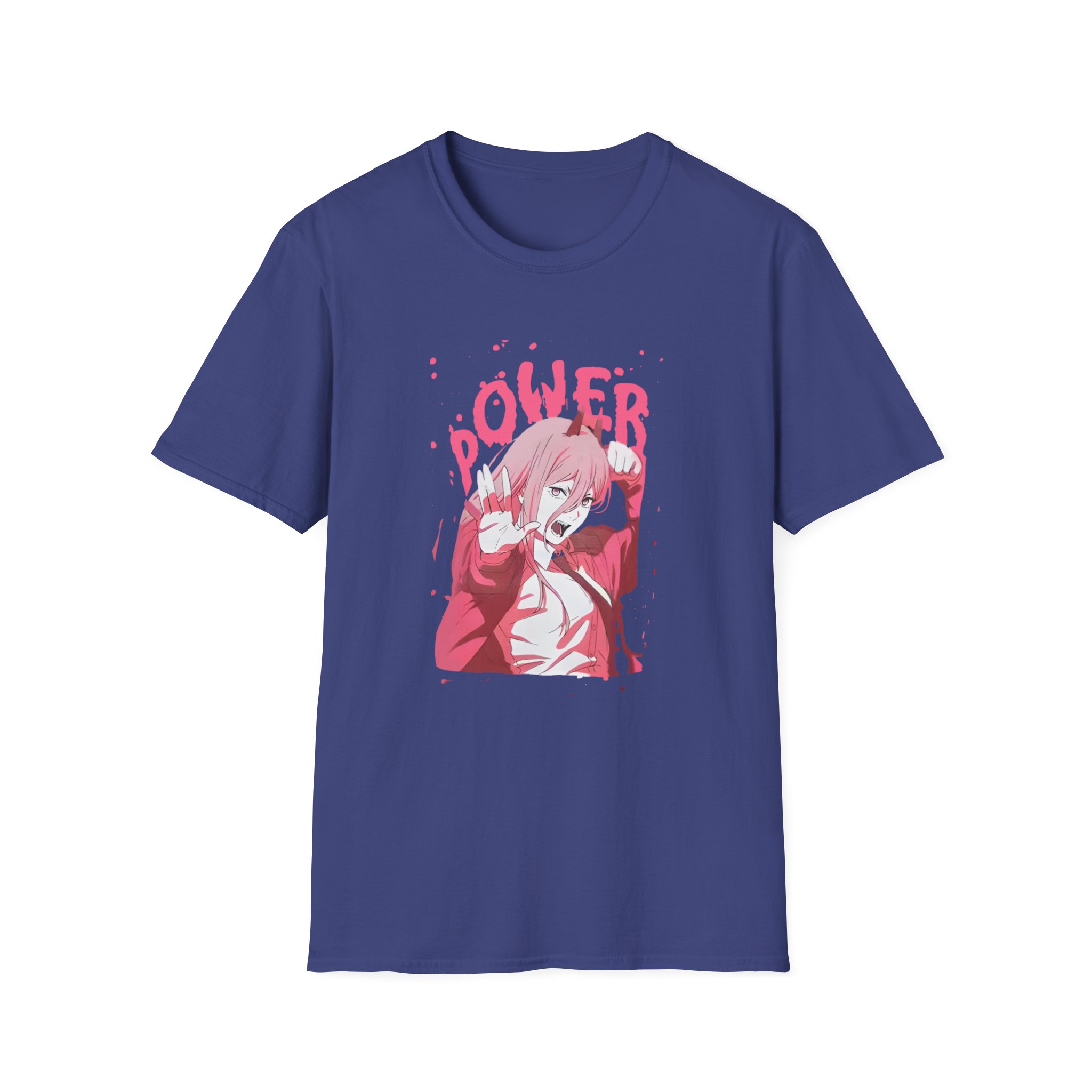 Chainsaw Man Power Splatter Unisex Softstyle T-Shirt - Image 9