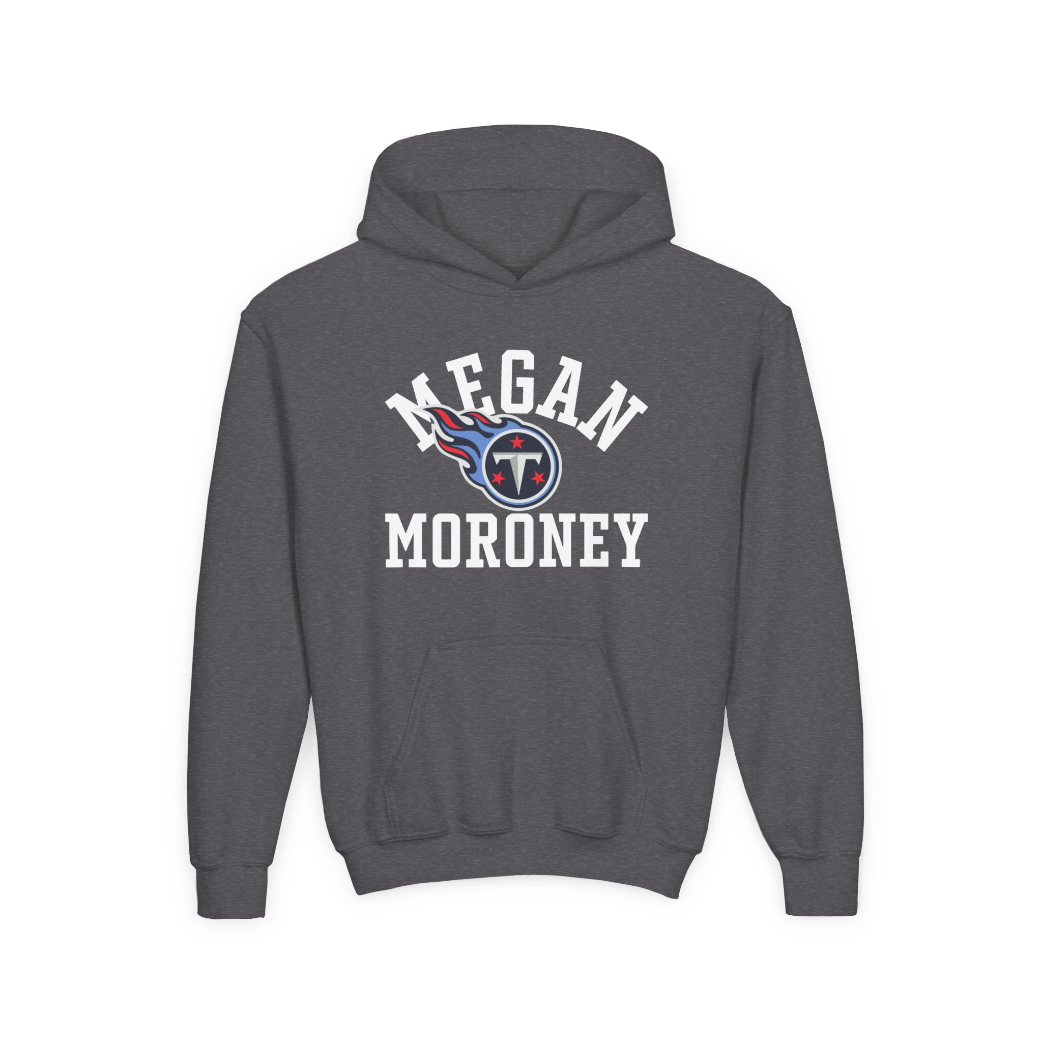 Megan Moroney Titans Varsity Youth Heavy Blend Hooded Sweatshirt - Image 7