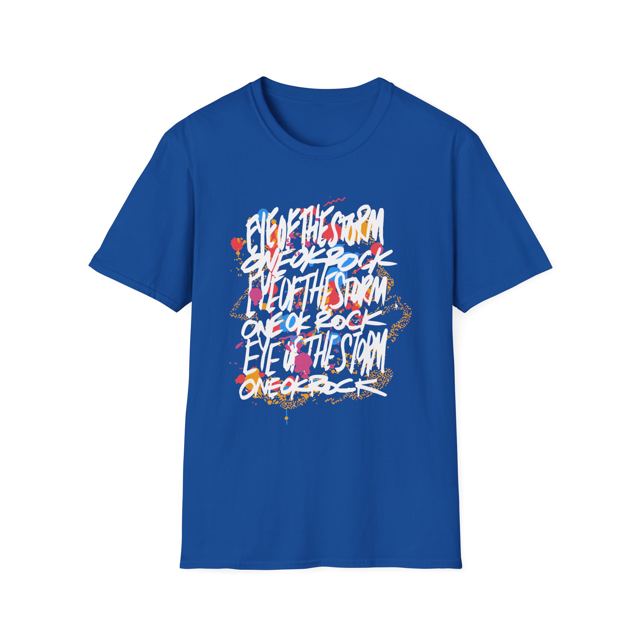 One Ok Rock Painted Storm Unisex Softstyle T-shirt - Image 9