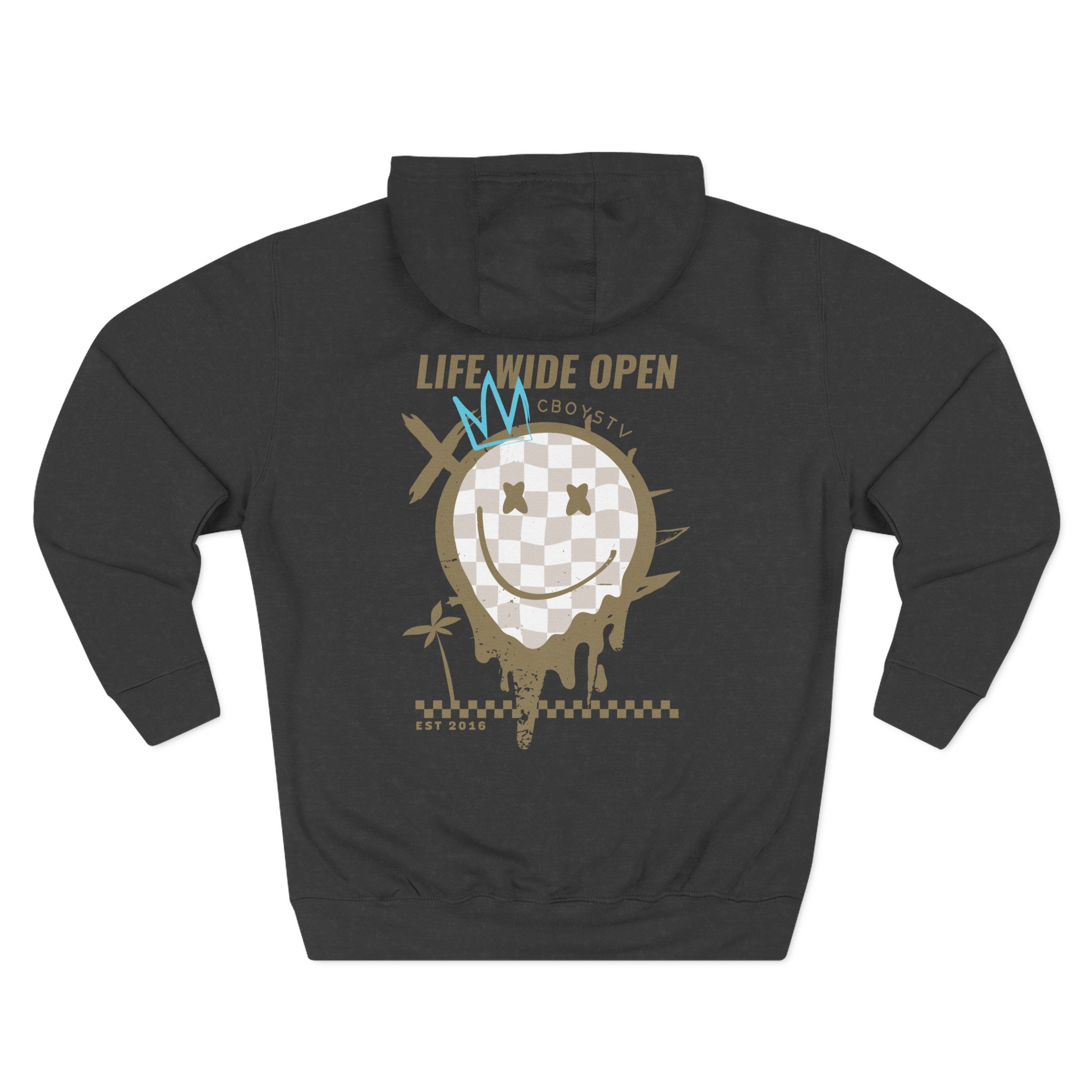 Cboystv Tan Rockstar Three-Panel Fleece Hoodie - Image 4