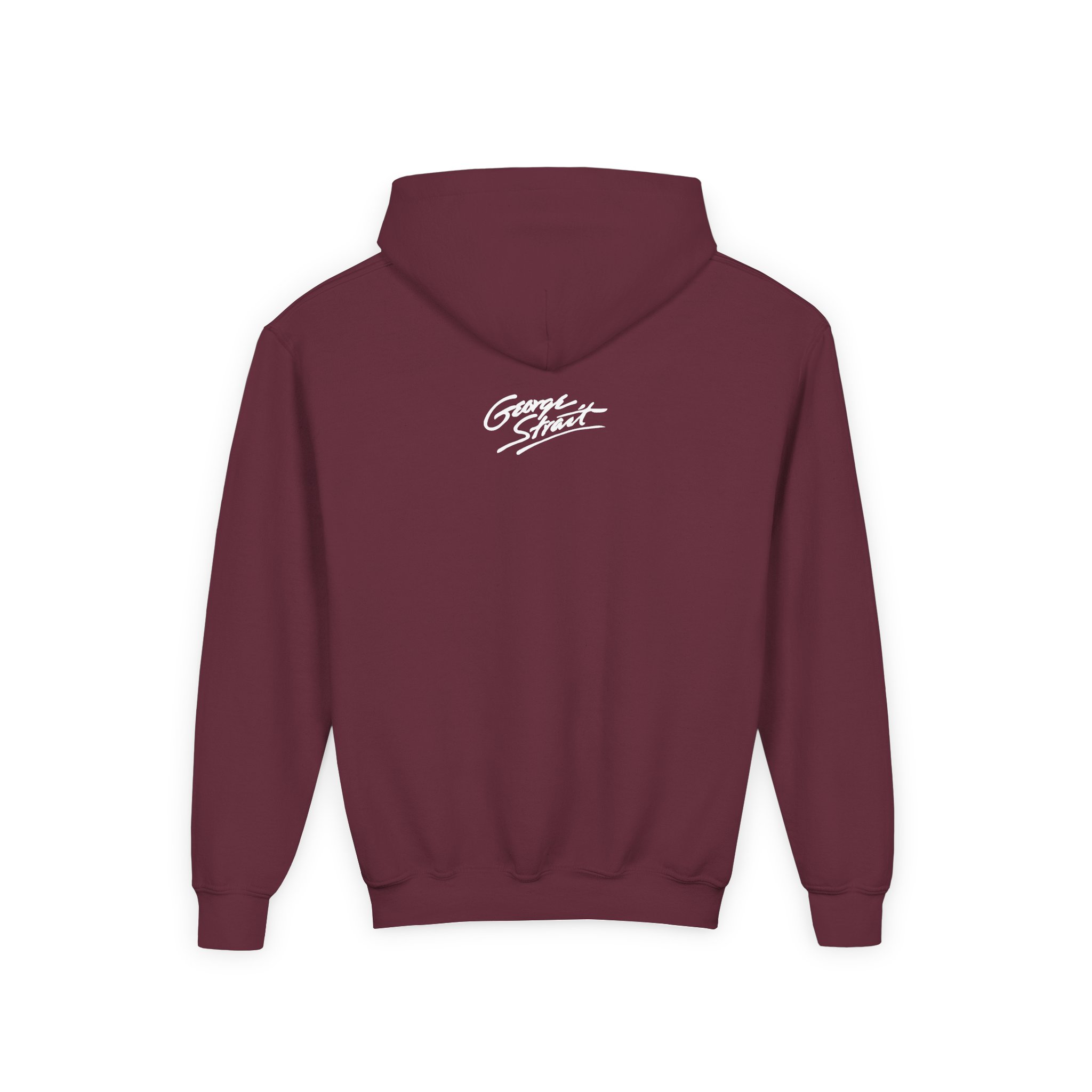 George Strait Wine Write This Down Youth Heavy Blend Hooded Sweatshirt - Image 4