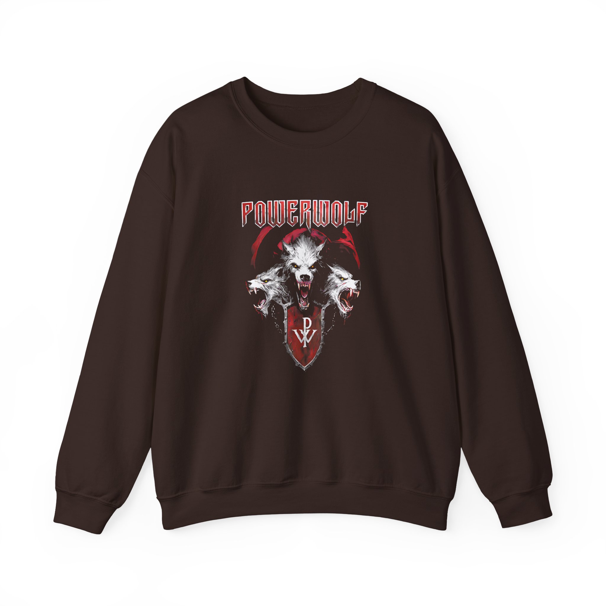 Powerwolf Triple Wolf Unisex Heavy Blend™ Crewneck Sweatshirt - Image 3