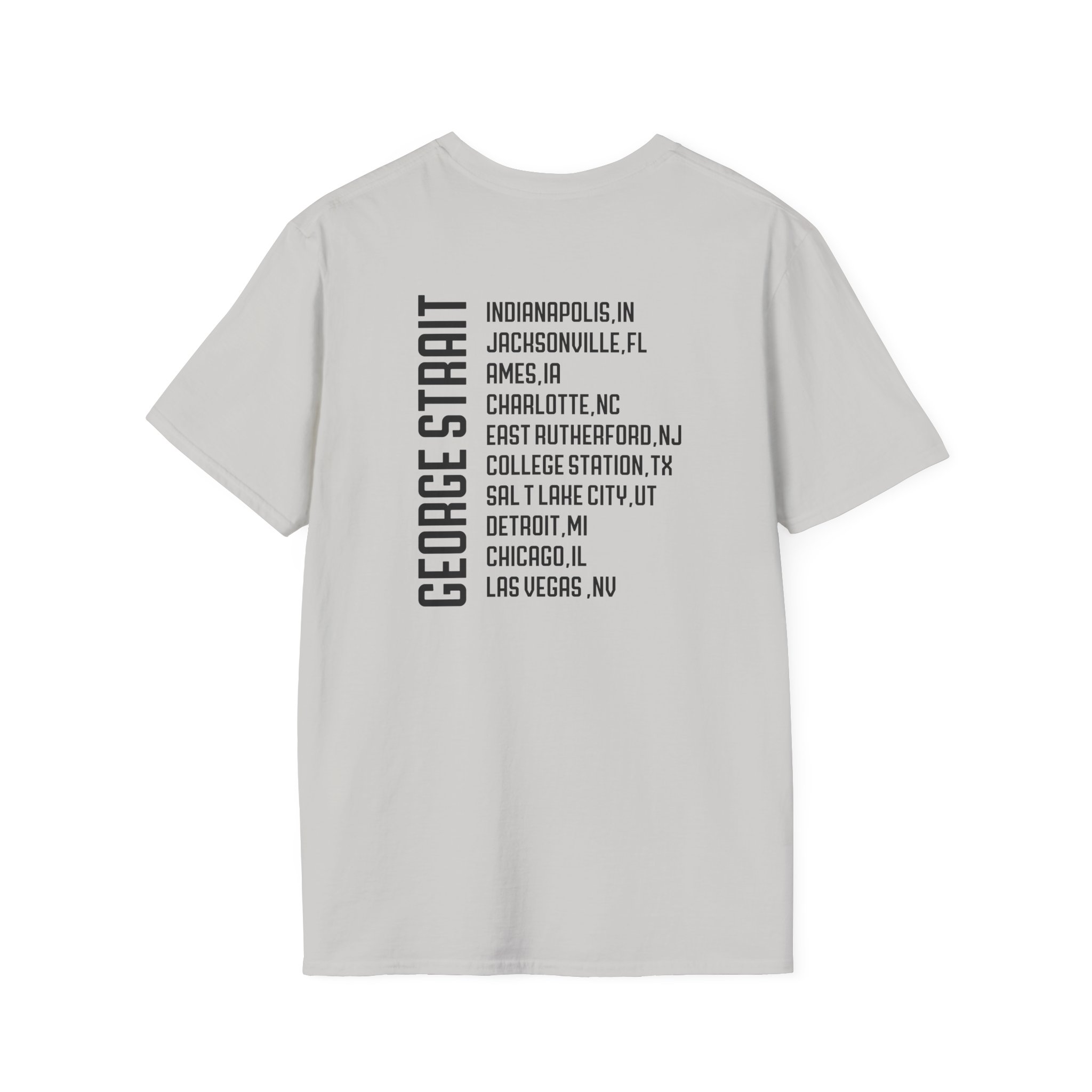 George Strait Heather Denim Silhouette Unisex Softstyle T-Shirt - Image 8