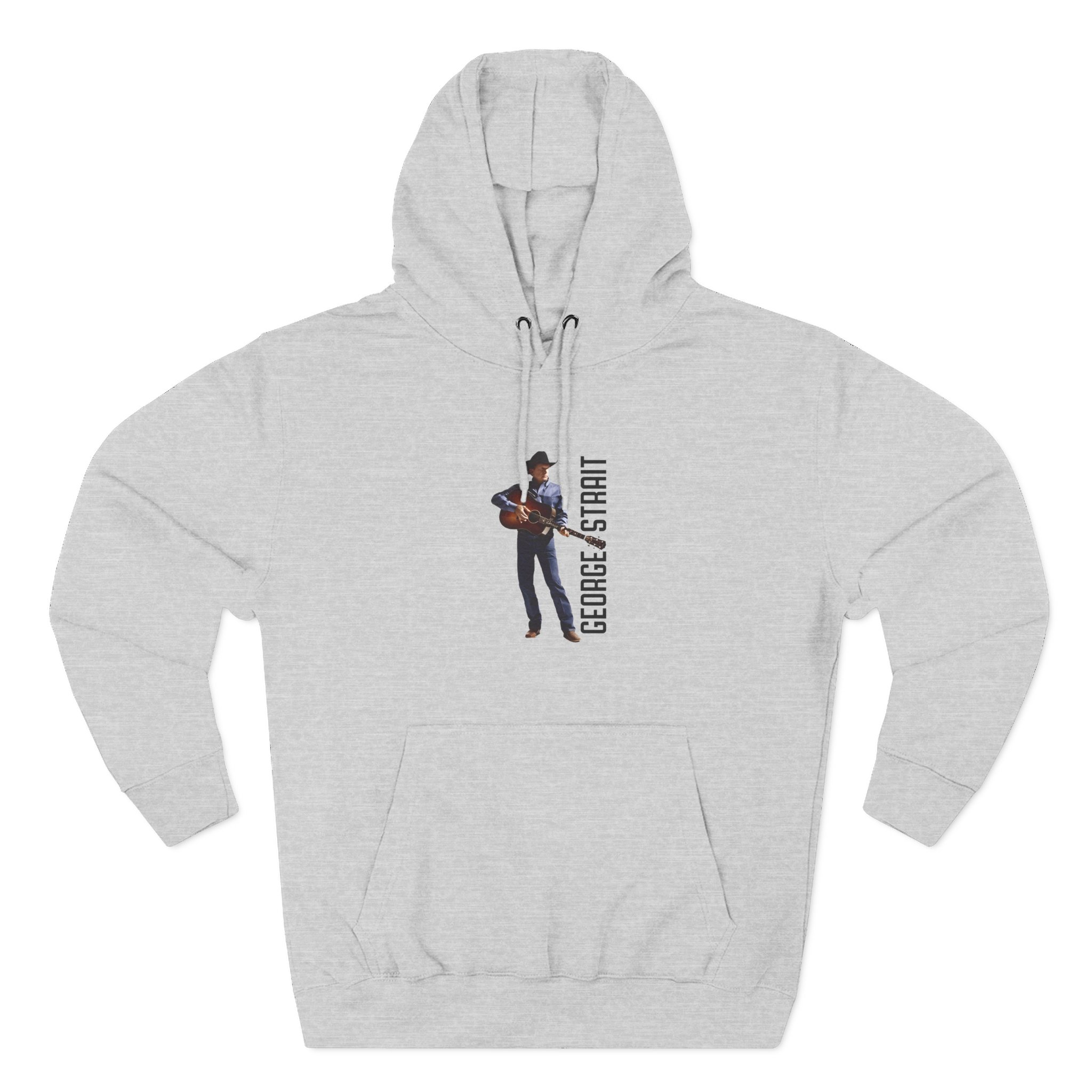 George Strait Heather Denim Silhouette Three-Panel Fleece Hoodie - Image 3