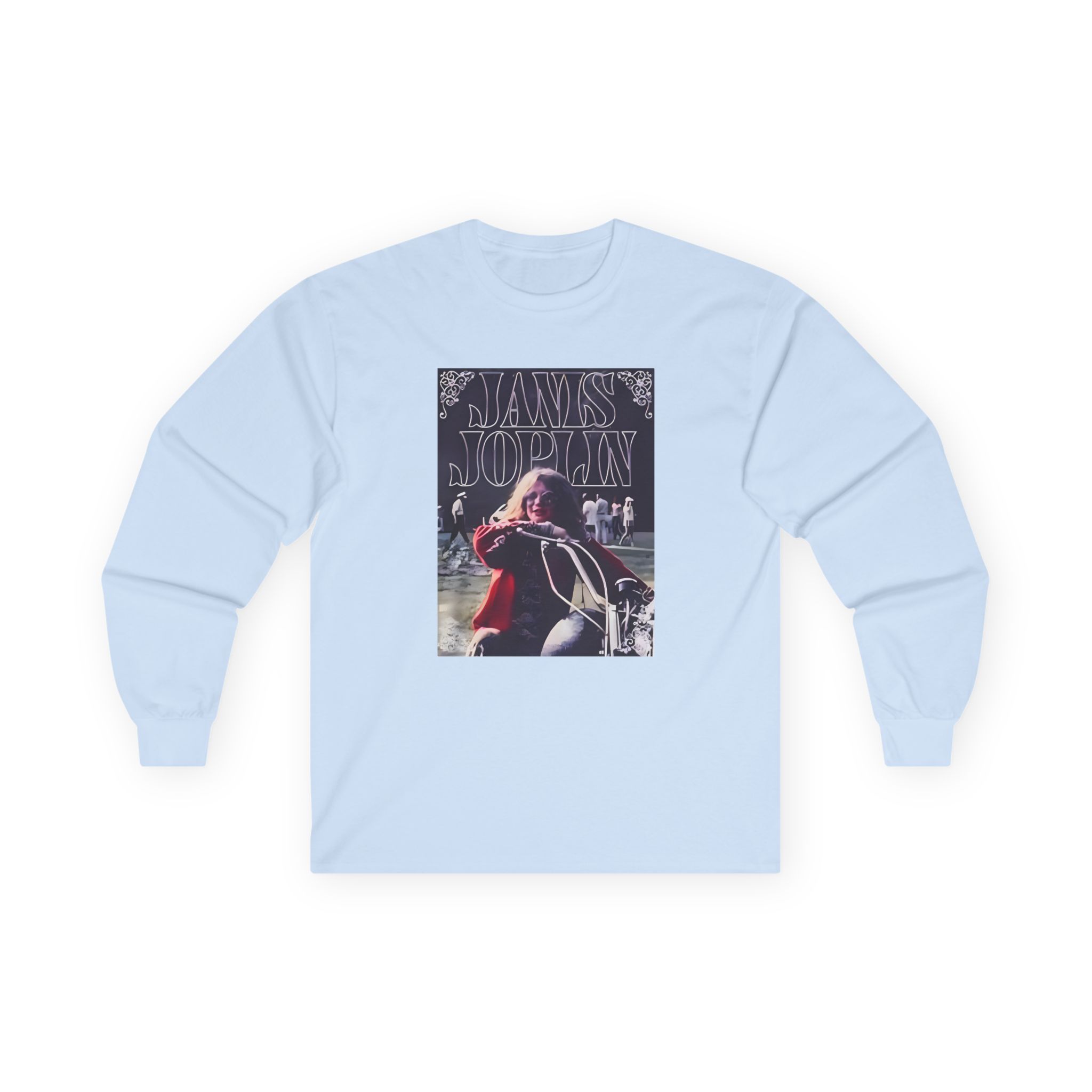 Janis Joplin Greatest Hits Motorcycle Cover Unisex Ultra Cotton Long Sleeve Tee - Image 7