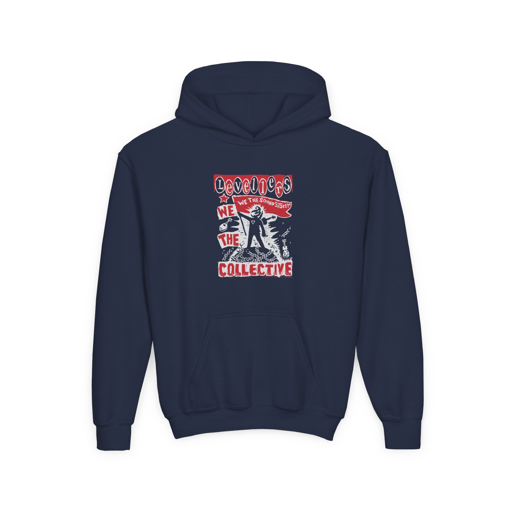 Levellers 2025 March We the Collective Tour Youth Heavy Blend Hooded Sweatshirt - Image 9