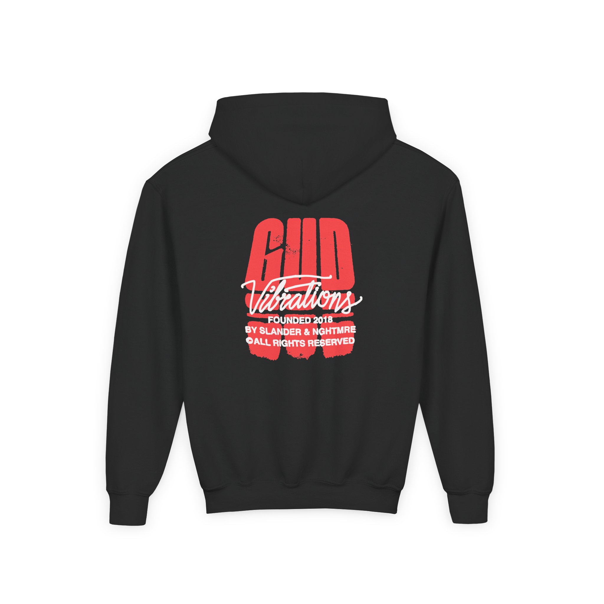 Slander Gud Vibrations Graffiti Youth Heavy Blend Hooded Sweatshirt - Image 2