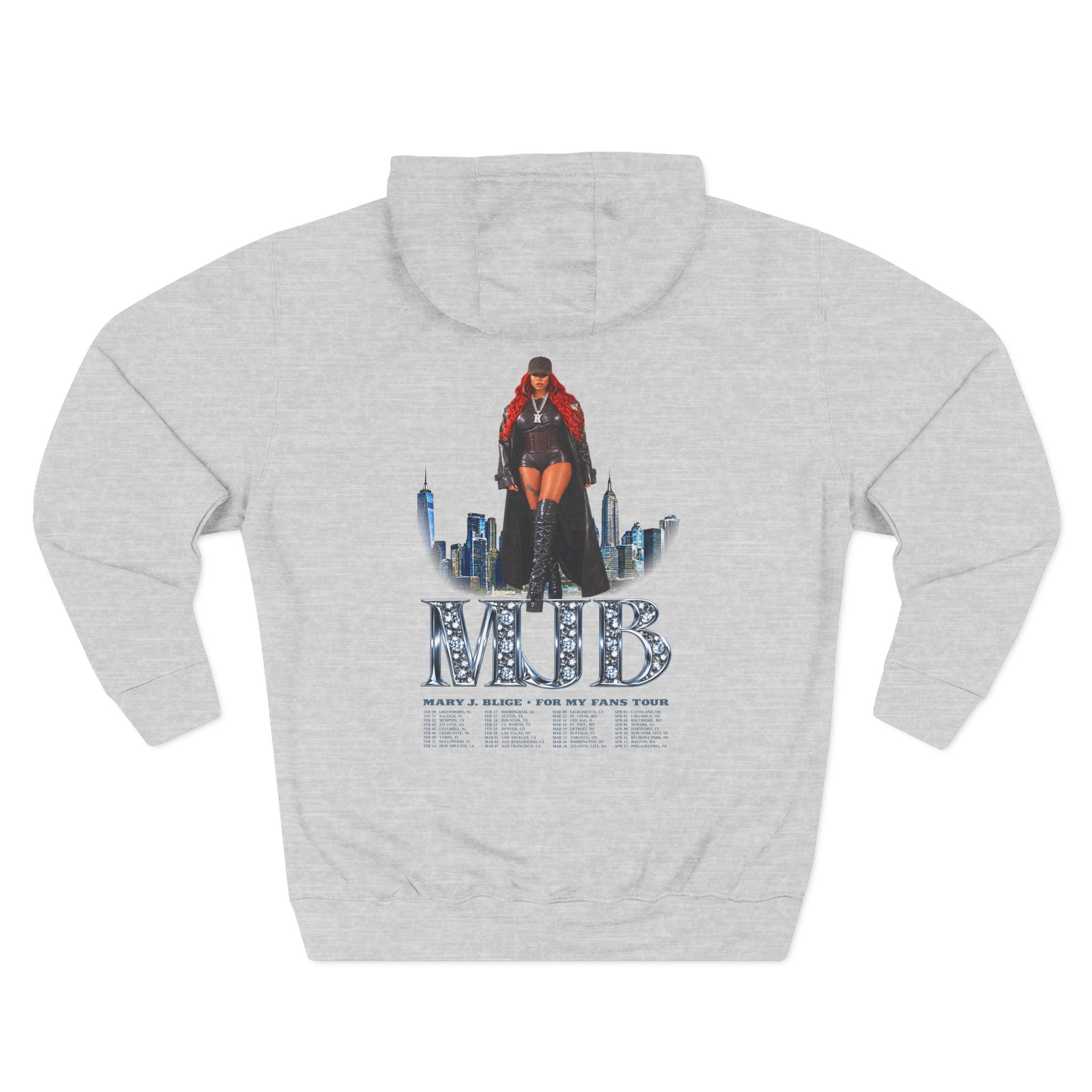 Mary J Blige Diamonds Three-panel Fleece Hoodie - Image 4