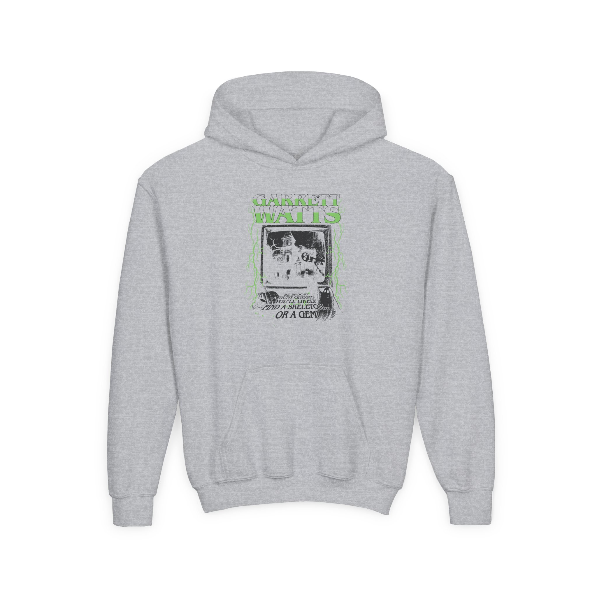 Garrett Watts the Haunted Glow Youth Heavy Blend Hooded Sweatshirt - Image 3