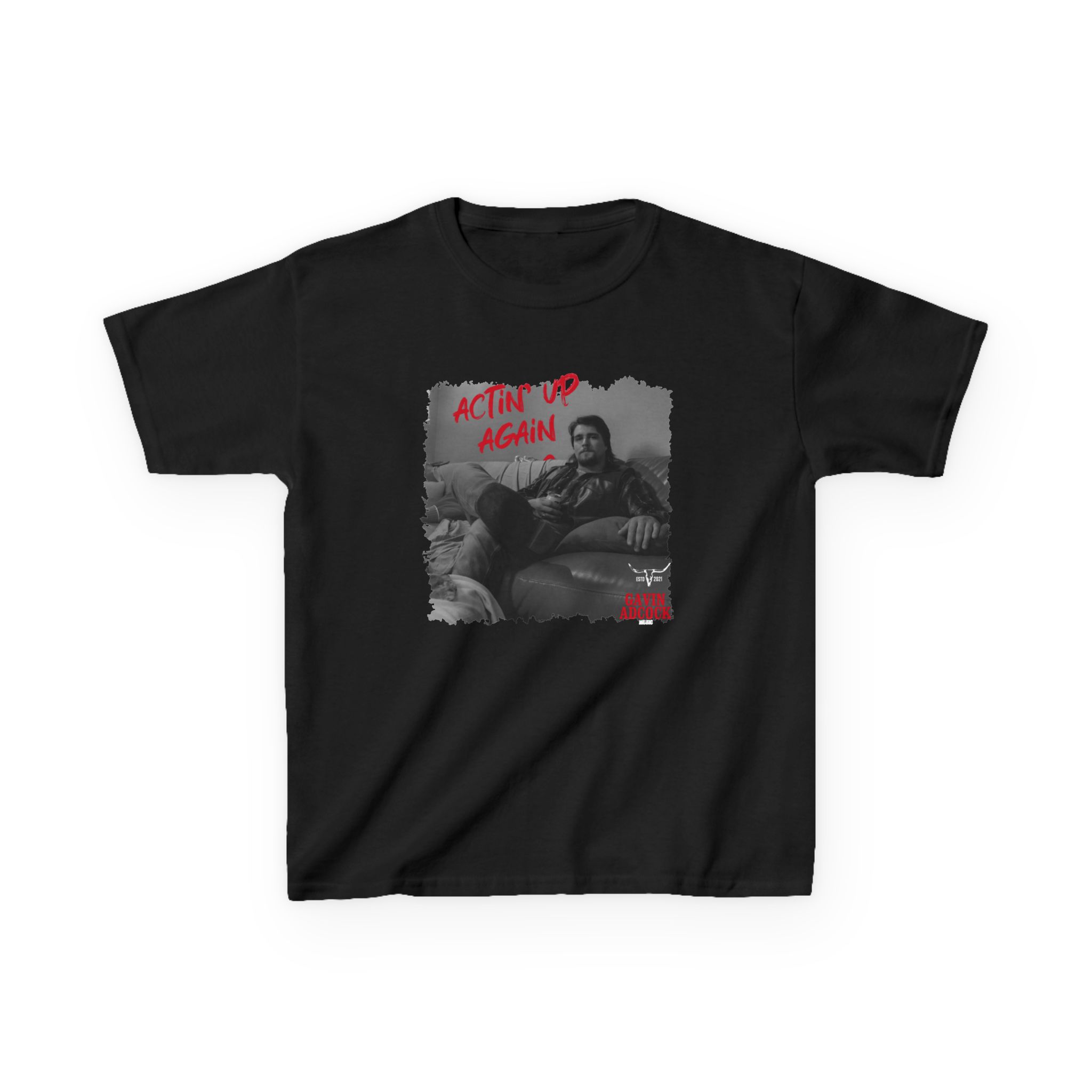 Gavin Adcock Actin' Up Again Album Kids Heavy Cotton™ Tee
