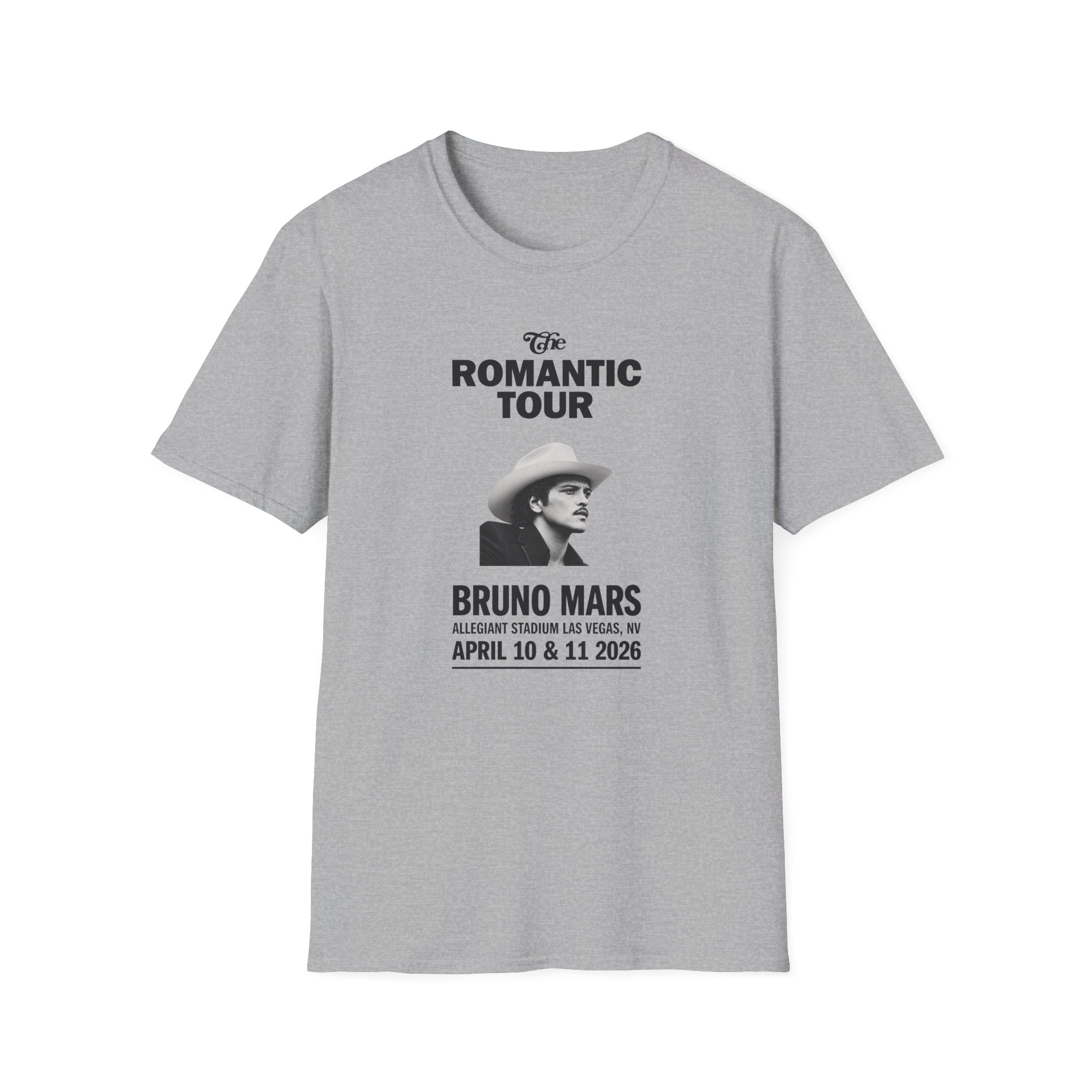 Bruno Mars Las Vegas the Romantic Unisex Softstyle T-Shirt - Image 7
