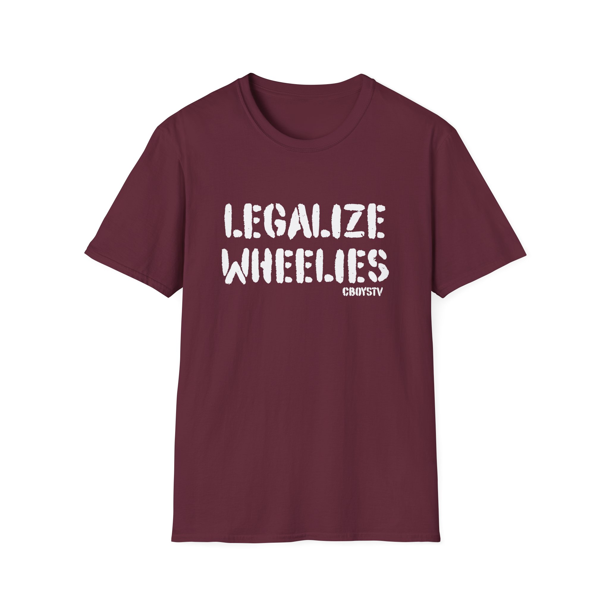 Cboystv Legalize Wheelies Unisex Softstyle T-Shirt - Image 3