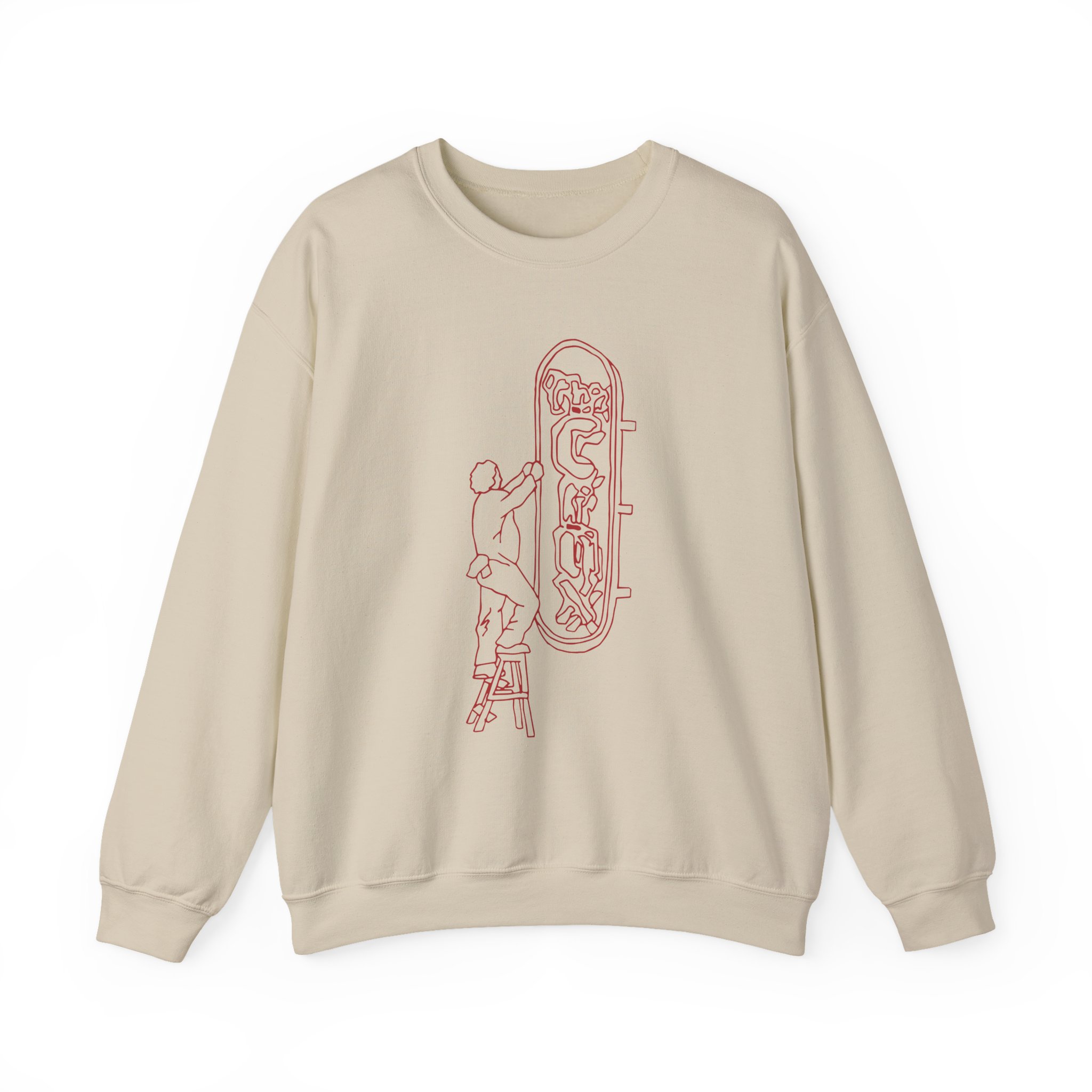 Djo The Crux Sign Ringer Unisex Heavy Blend™ Crewneck Sweatshirt - Image 5