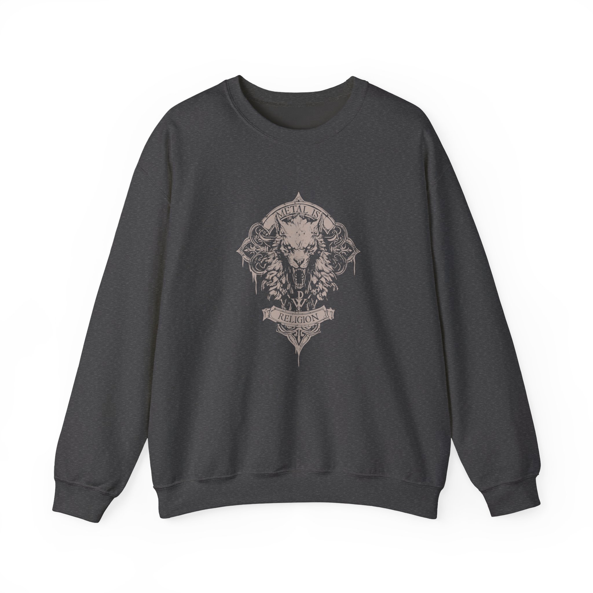 Powerwolf Wolfhead Unisex Heavy Blend™ Crewneck Sweatshirt - Image 11