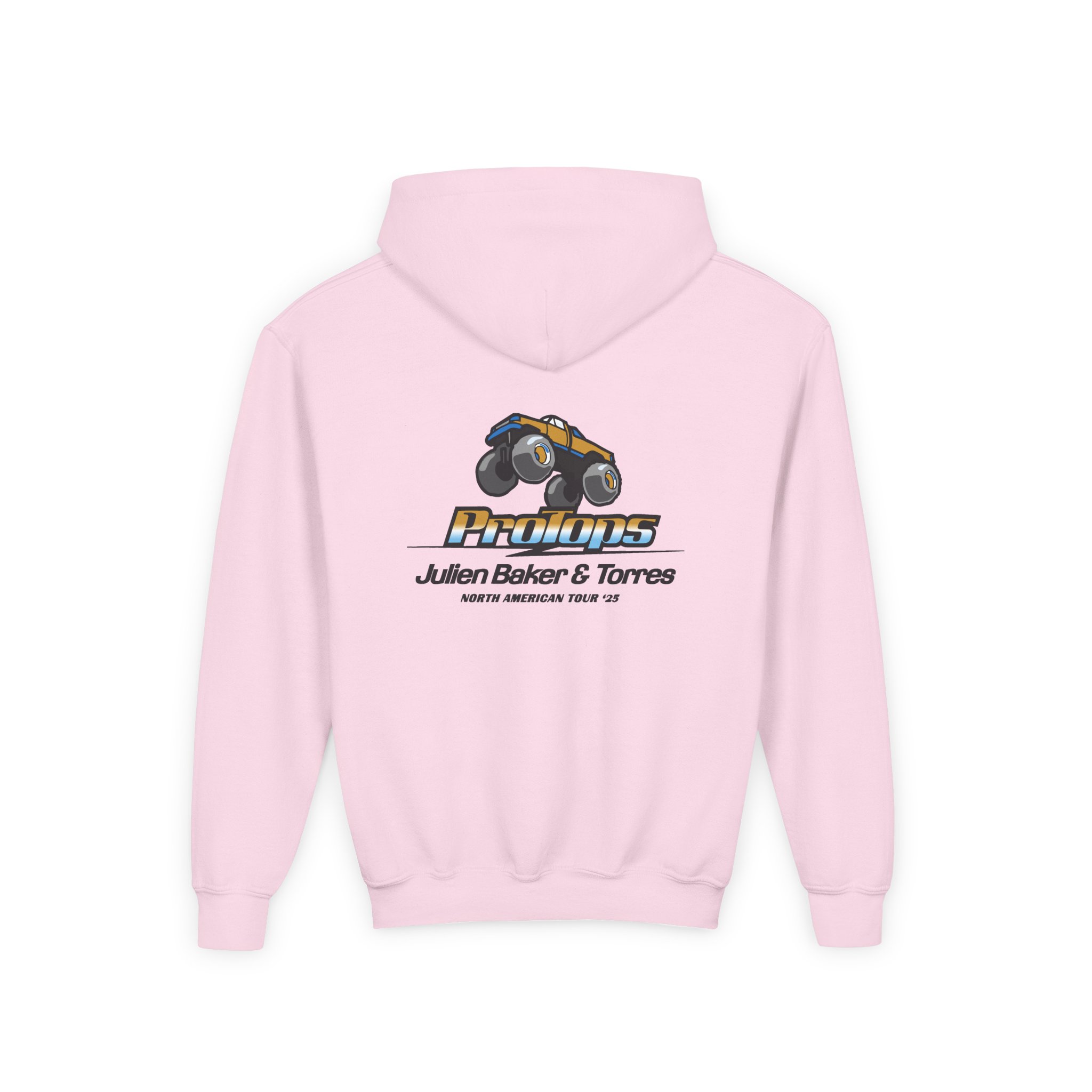 Julien Baker Protops Monster Truck Youth Heavy Blend Hooded Sweatshirt - Image 8