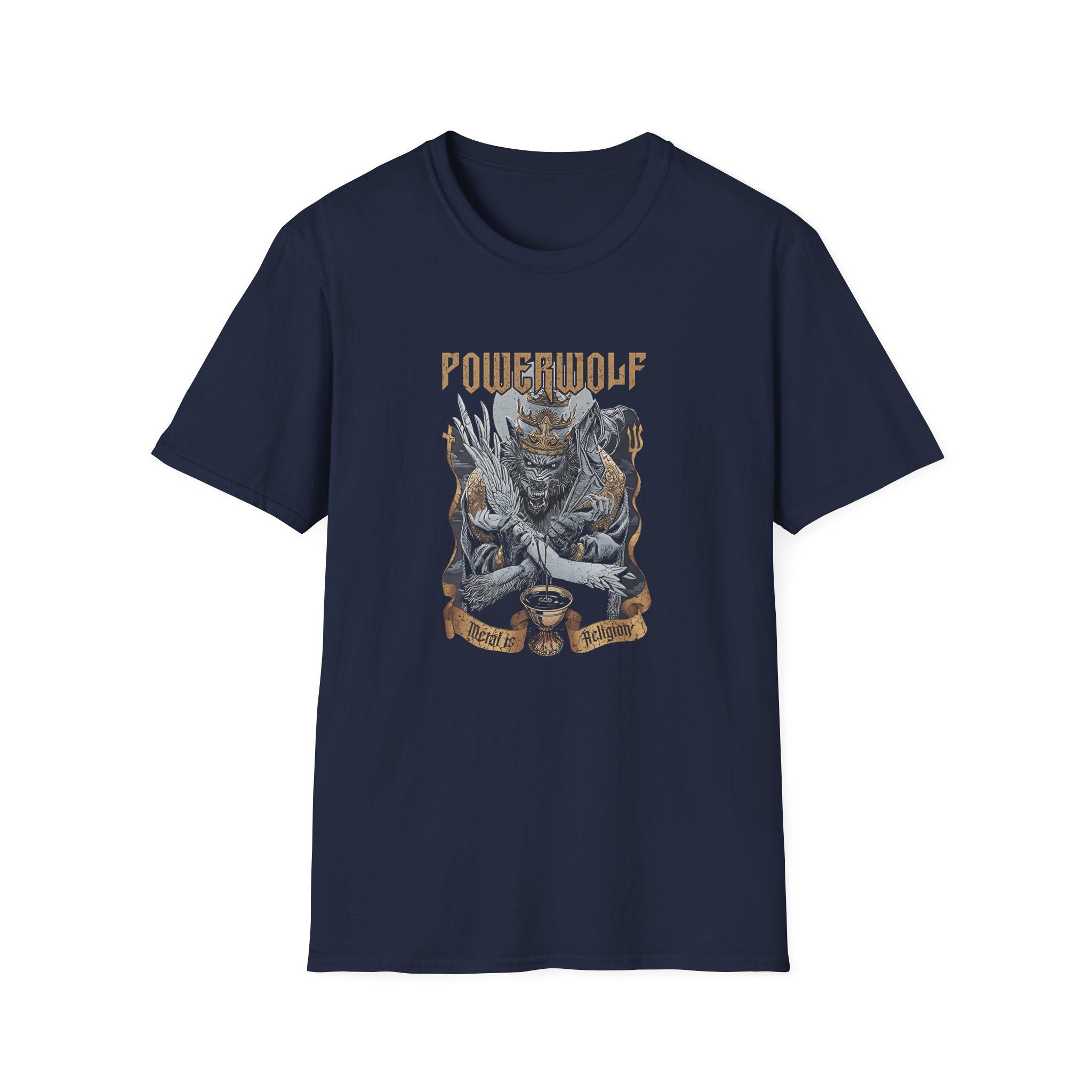 Powerwolf Wolf vs. Angel Unisex Softstyle T-Shirt - Image 5