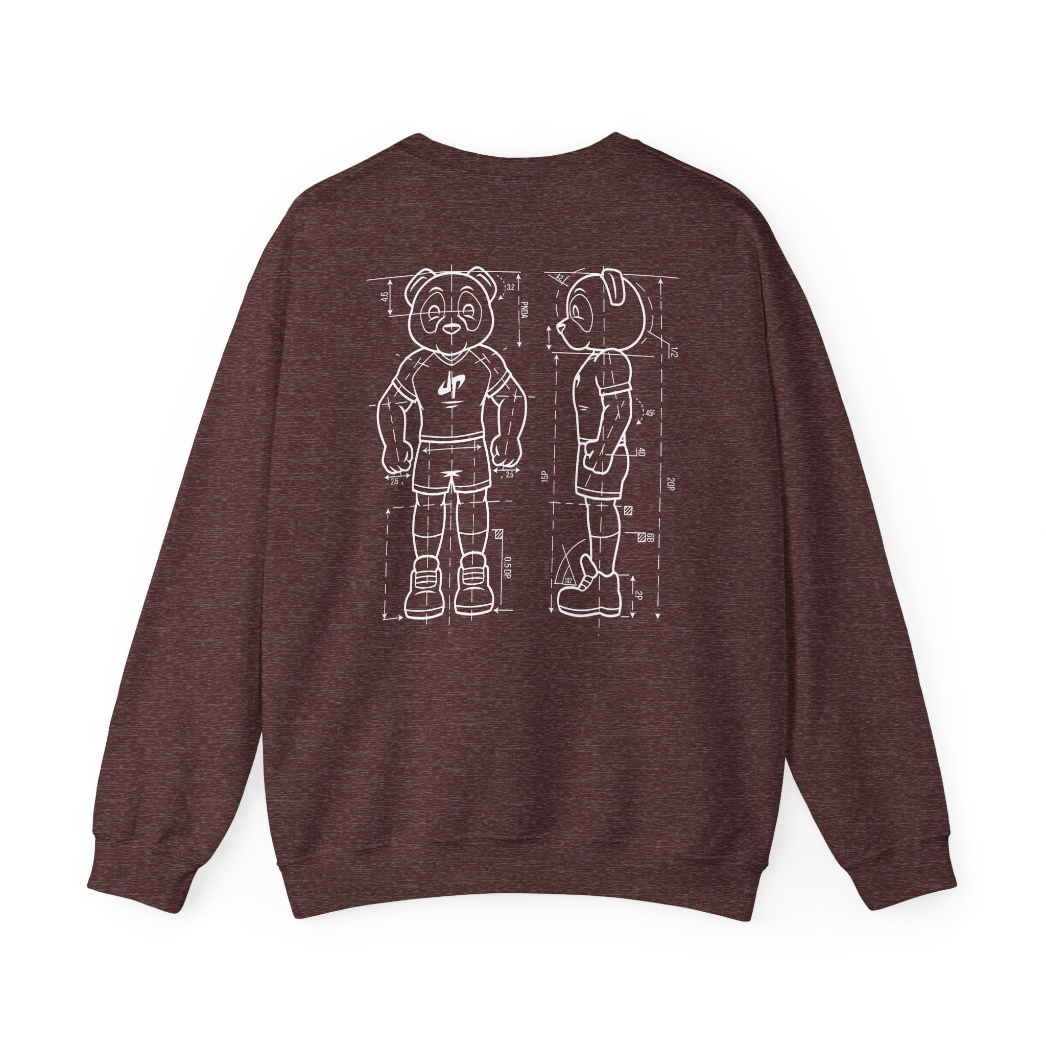Dude Perfect Blueprint Panda Unisex Heavy Blend™ Crewneck Sweatshirt - Image 4
