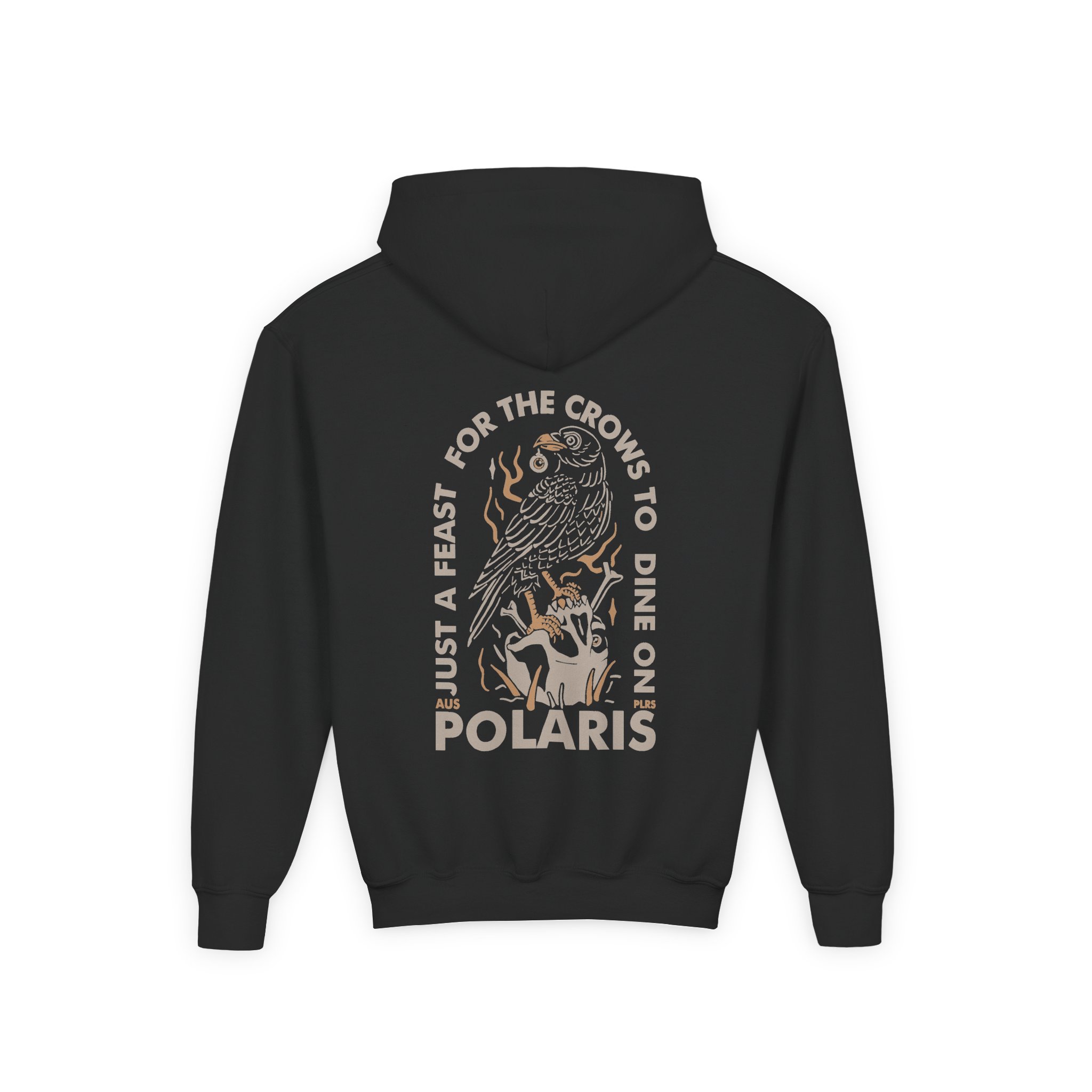 Polaris Crows Youth Heavy Blend Hooded Sweatshirt - Image 2