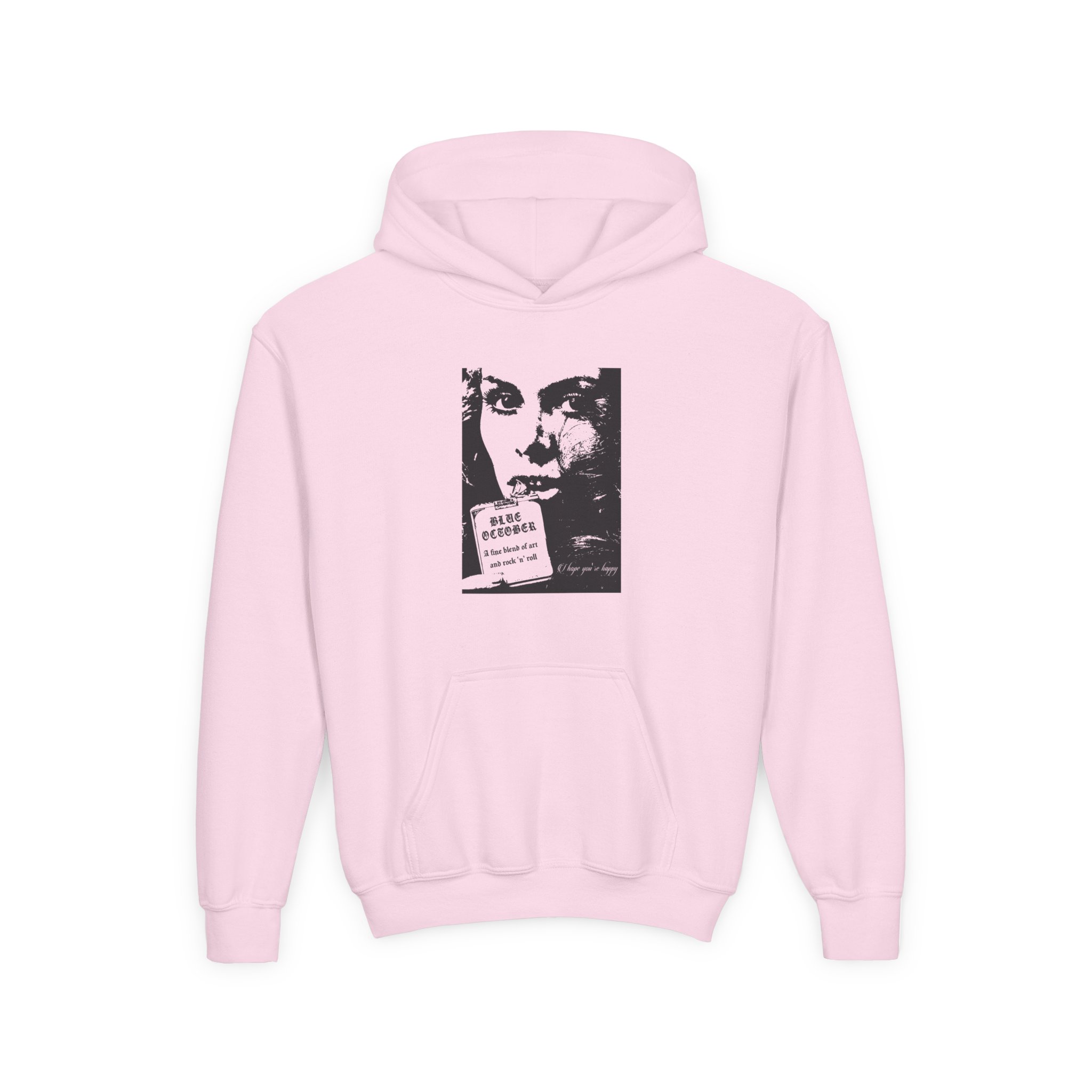 Blue October a Fine Blend Youth Heavy Blend Hooded Sweatshirt - Image 9