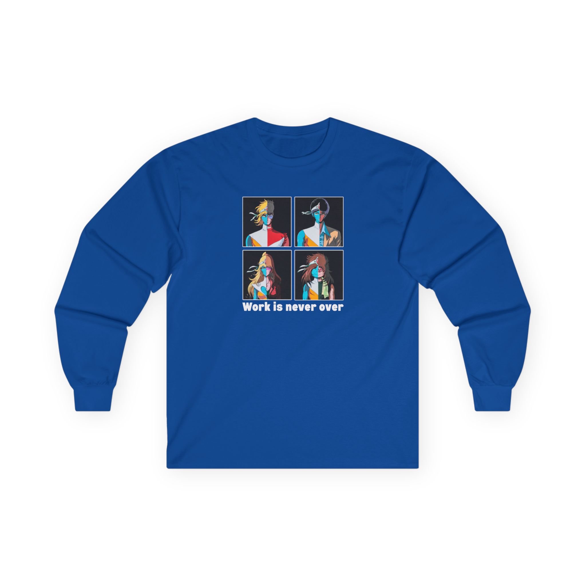 Daft Punk Work is never over Unisex Ultra Cotton Long Sleeve Tee - Image 13