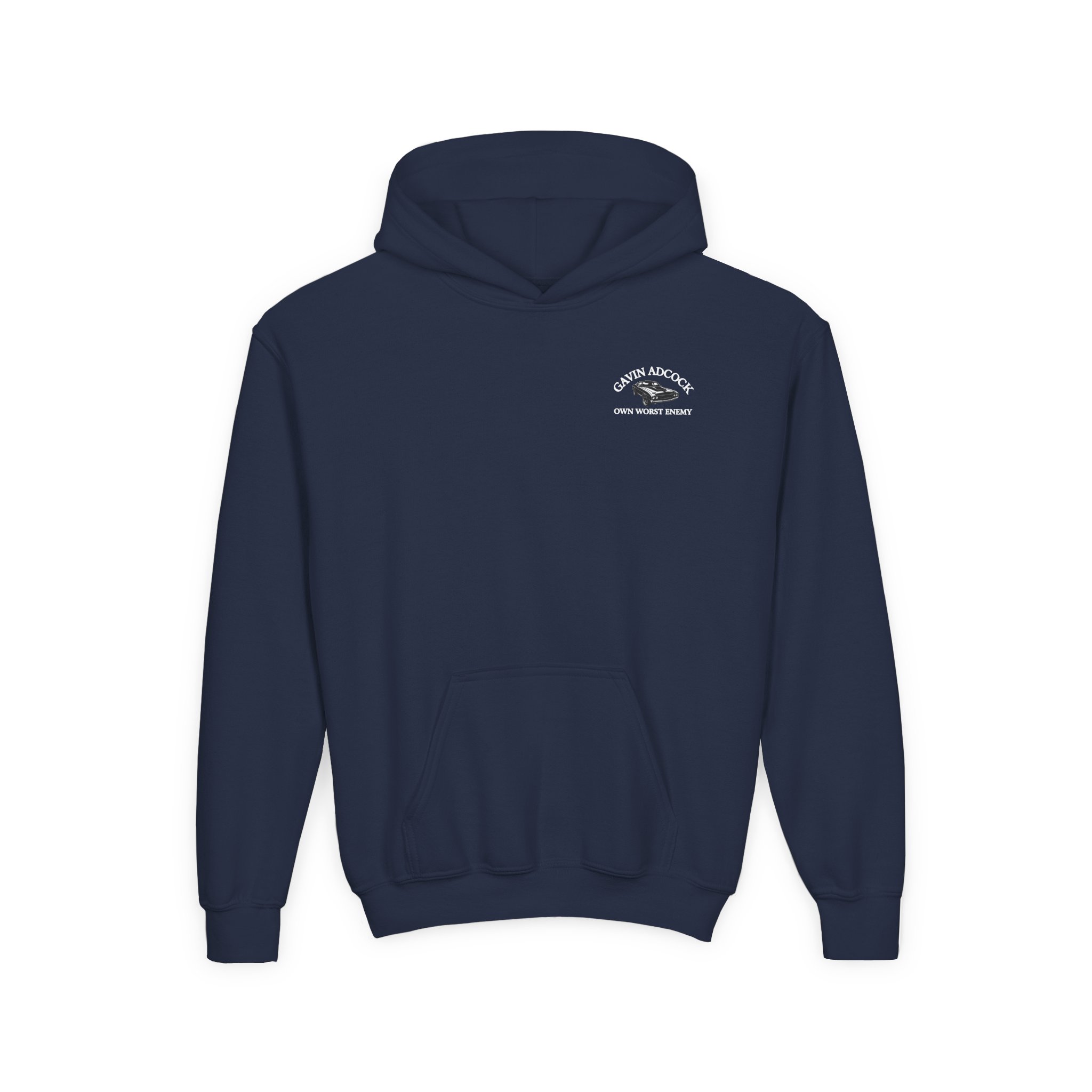 Gavin Adcock My Own Worst Enemy Youth Heavy Blend Hooded Sweatshirt - Image 7