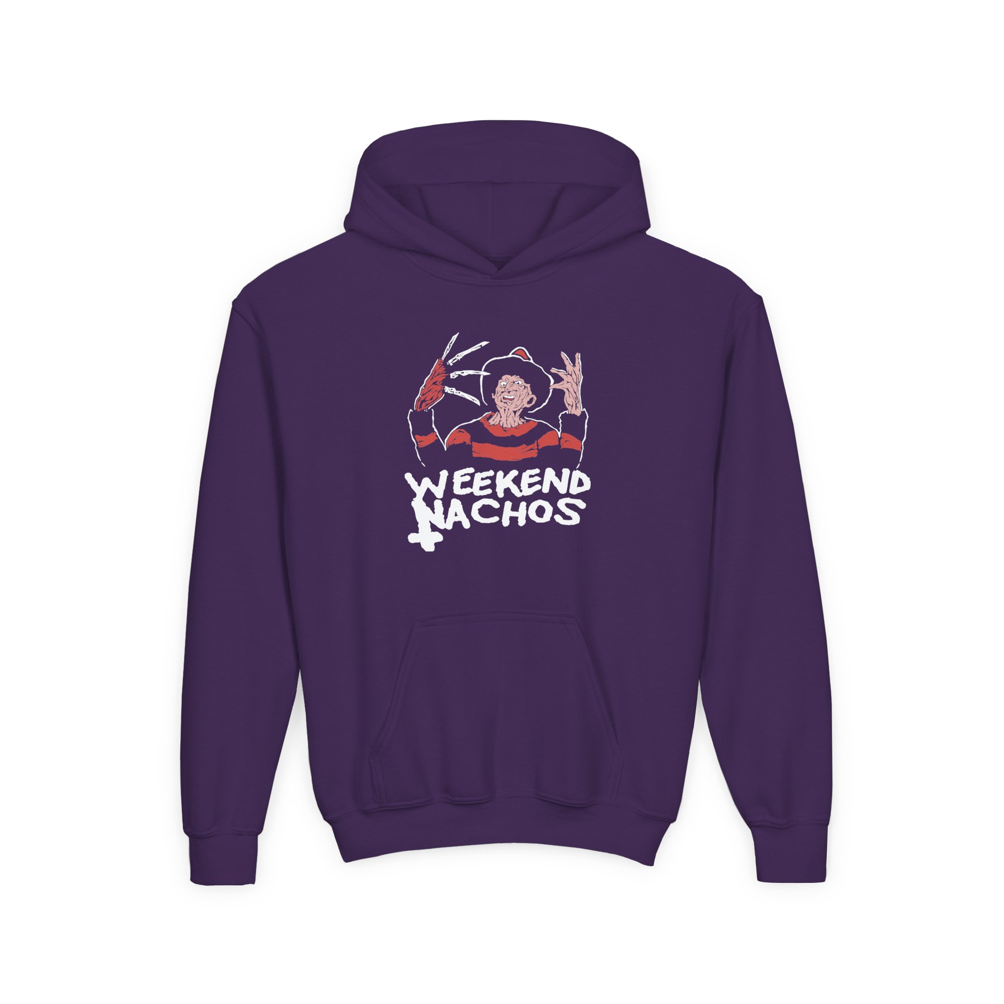 Youth Weekend Nachos Freddy Heavy Blend Hooded Sweatshirt - Image 5
