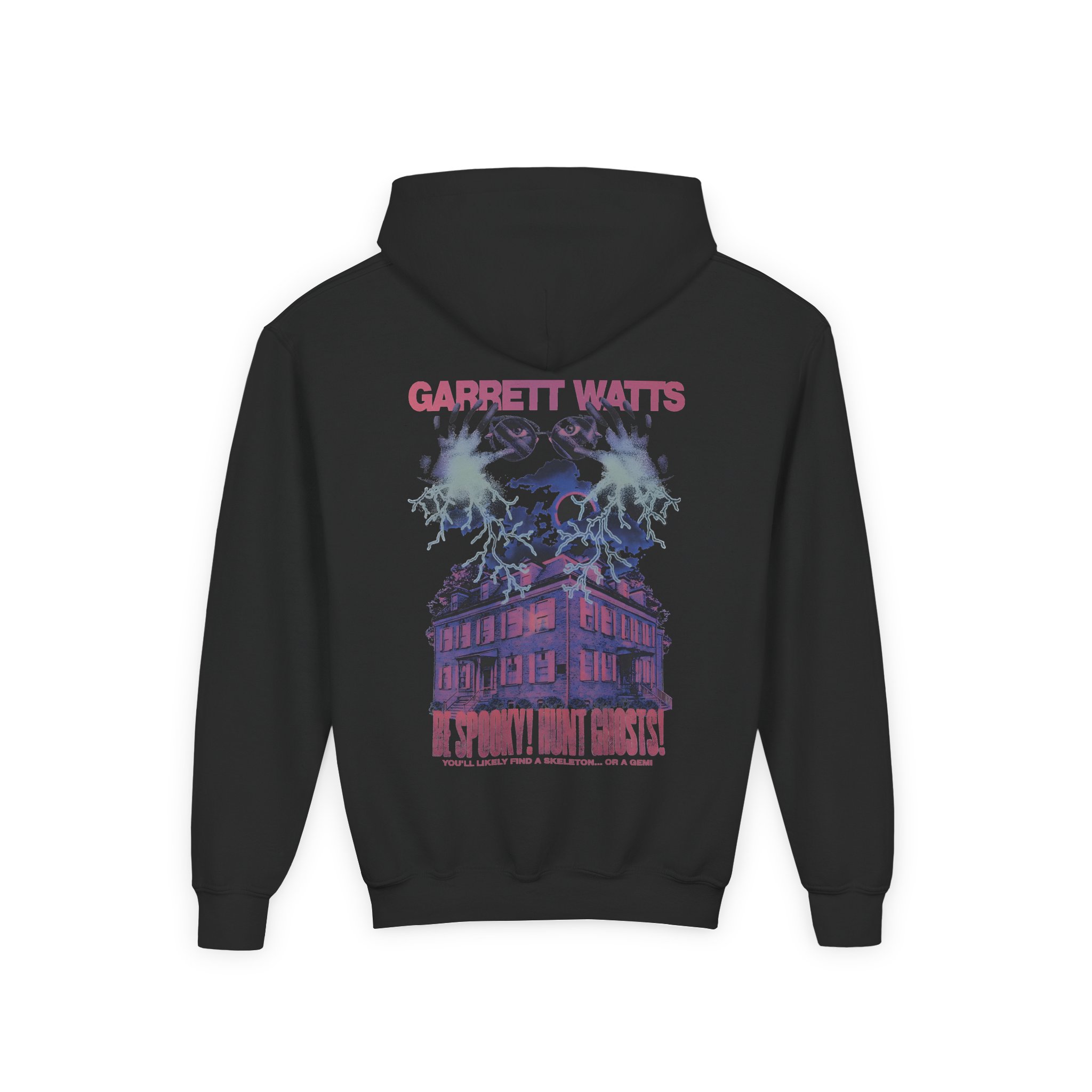 Garrett Watts Haunted Powers Youth Heavy Blend Hooded Sweatshirt - Image 2