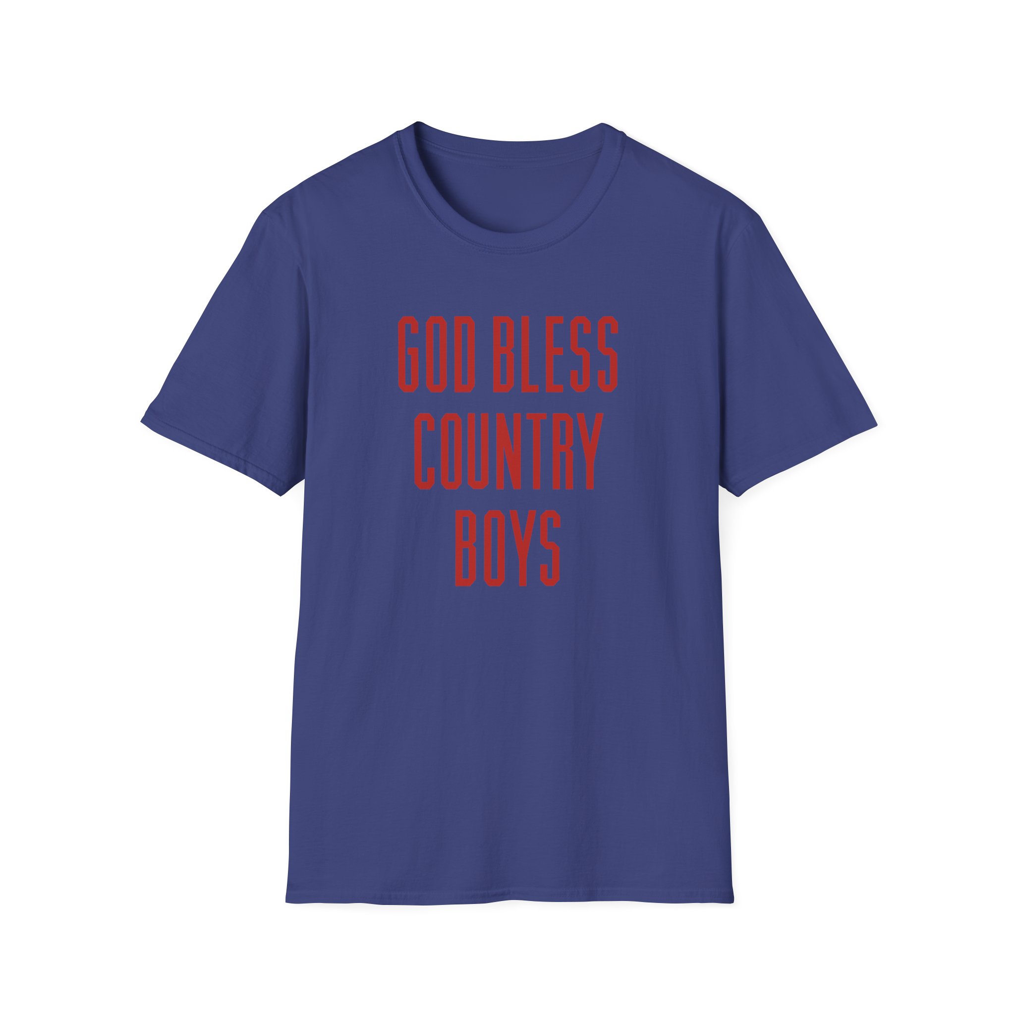 Hd God Bless Country Boys Unisex Softstyle T-Shirt - Image 21
