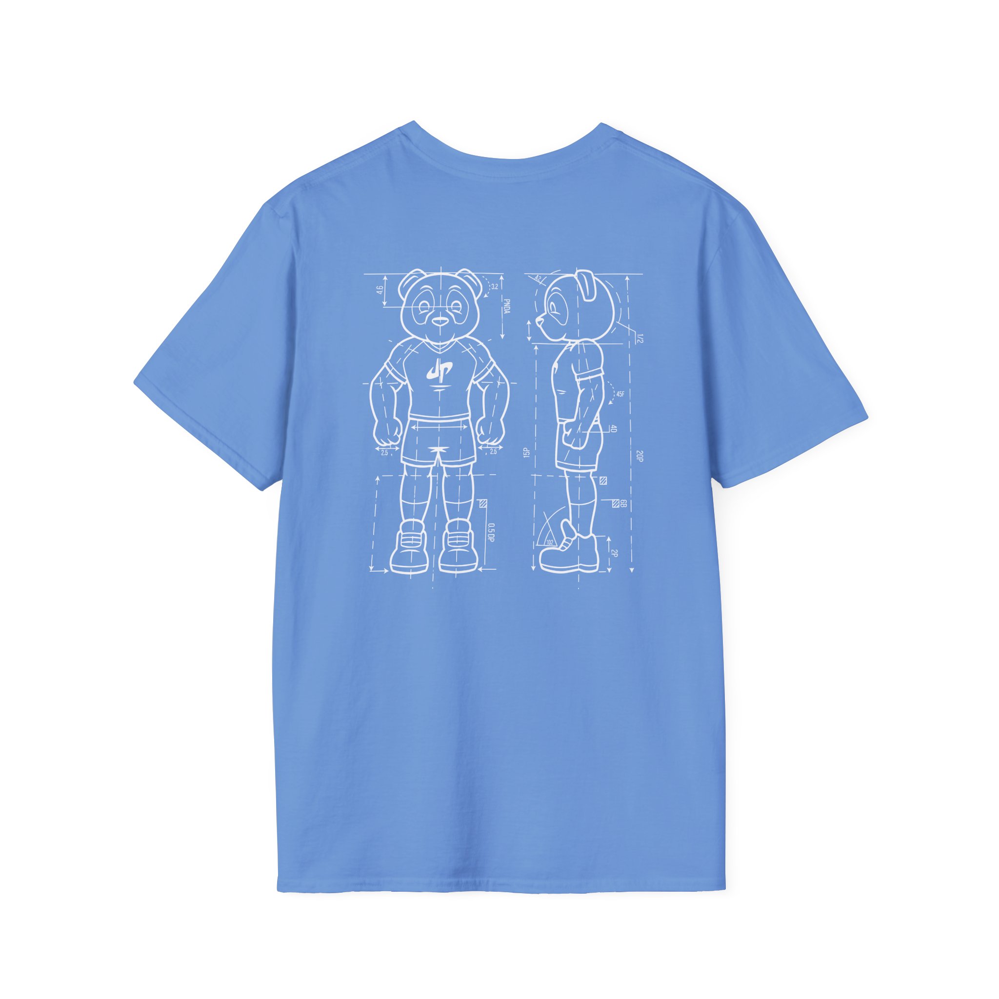 Dude Perfect Blueprint Panda Unisex Softstyle T-Shirt - Image 12