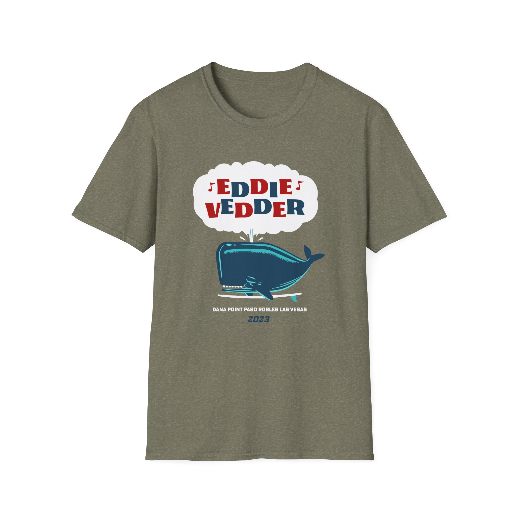 Eddie Vedder Whale Unisex Softstyle T-Shirt - Image 3