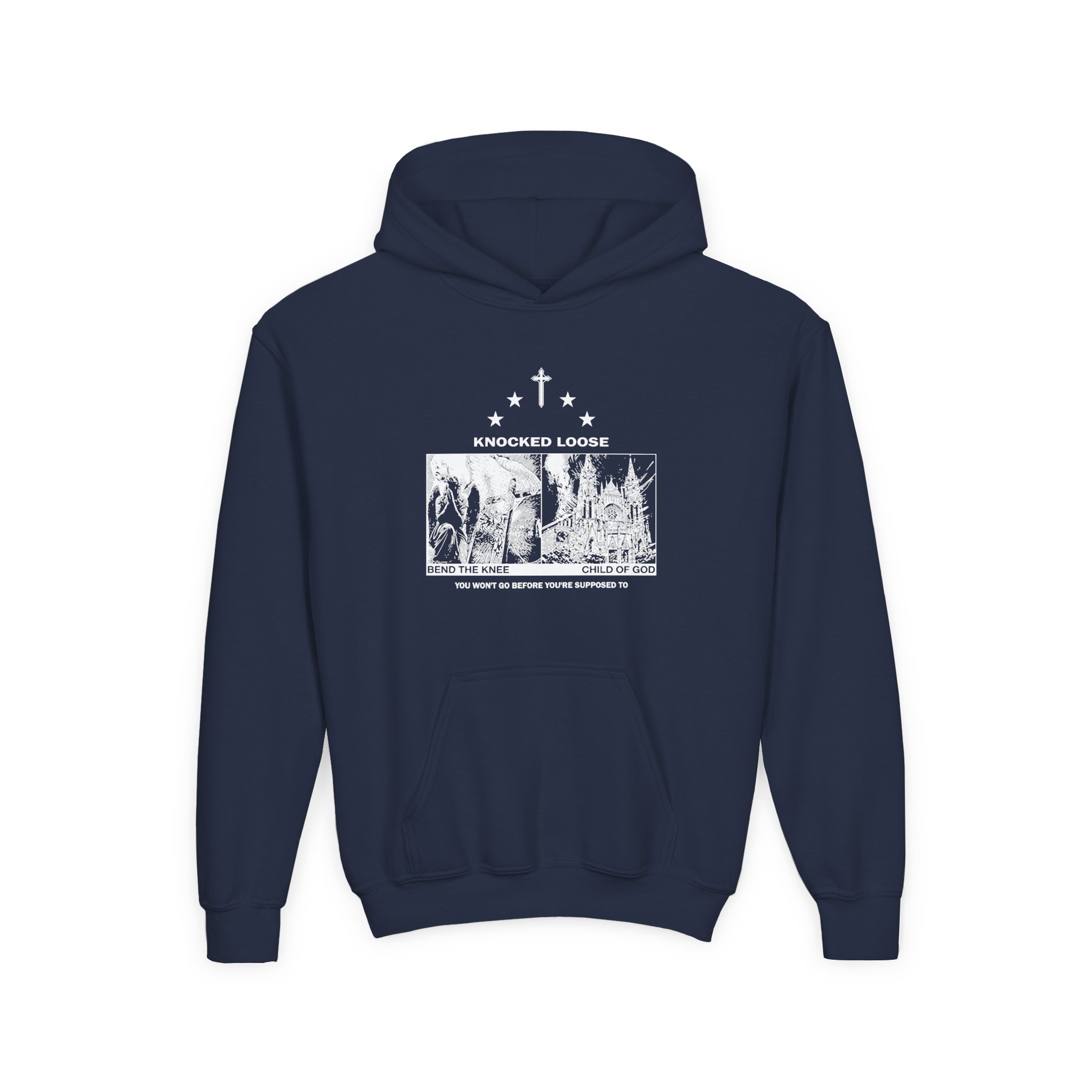 Knocked Loose Blinding Faith Royal Youth Heavy Blend Hooded Sweatshirt - Image 11