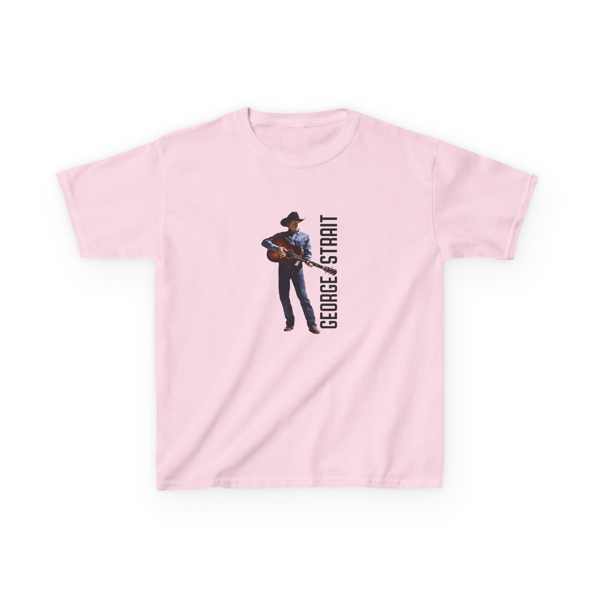 Kids George Strait Heather Denim Silhouette Heavy Cotton™ Tee - Image 19