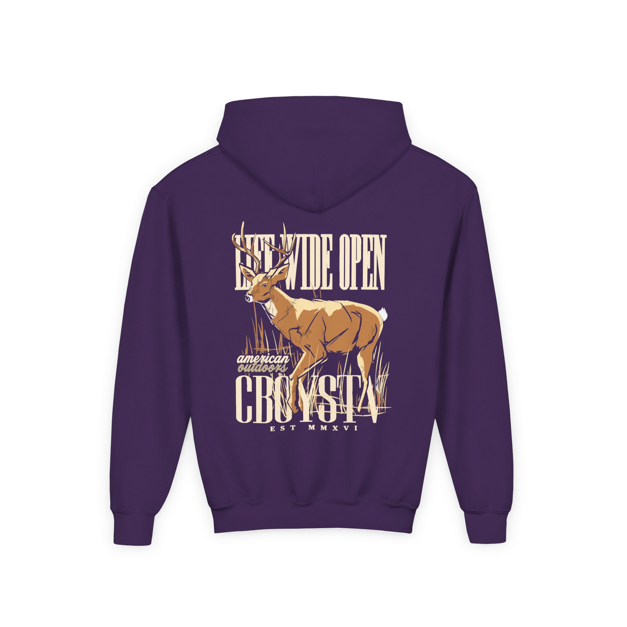 Cboystv Whitetail Youth Heavy Blend Hooded Sweatshirt - Image 10