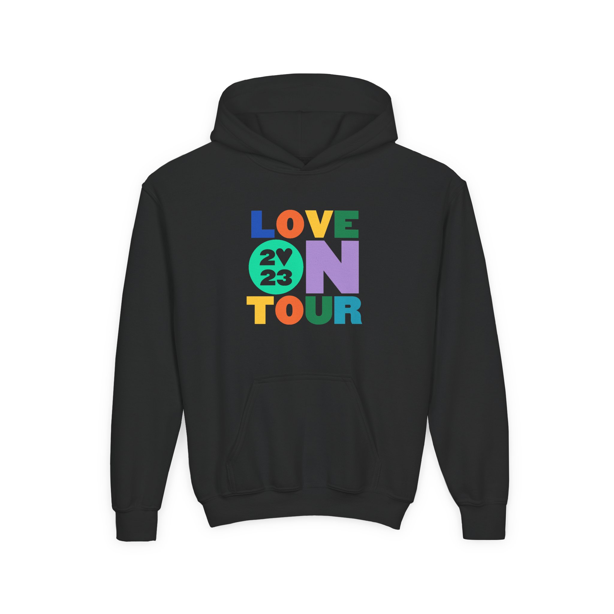 Love on Tour 2023 Youth Heavy Blend Hooded Sweatshirt