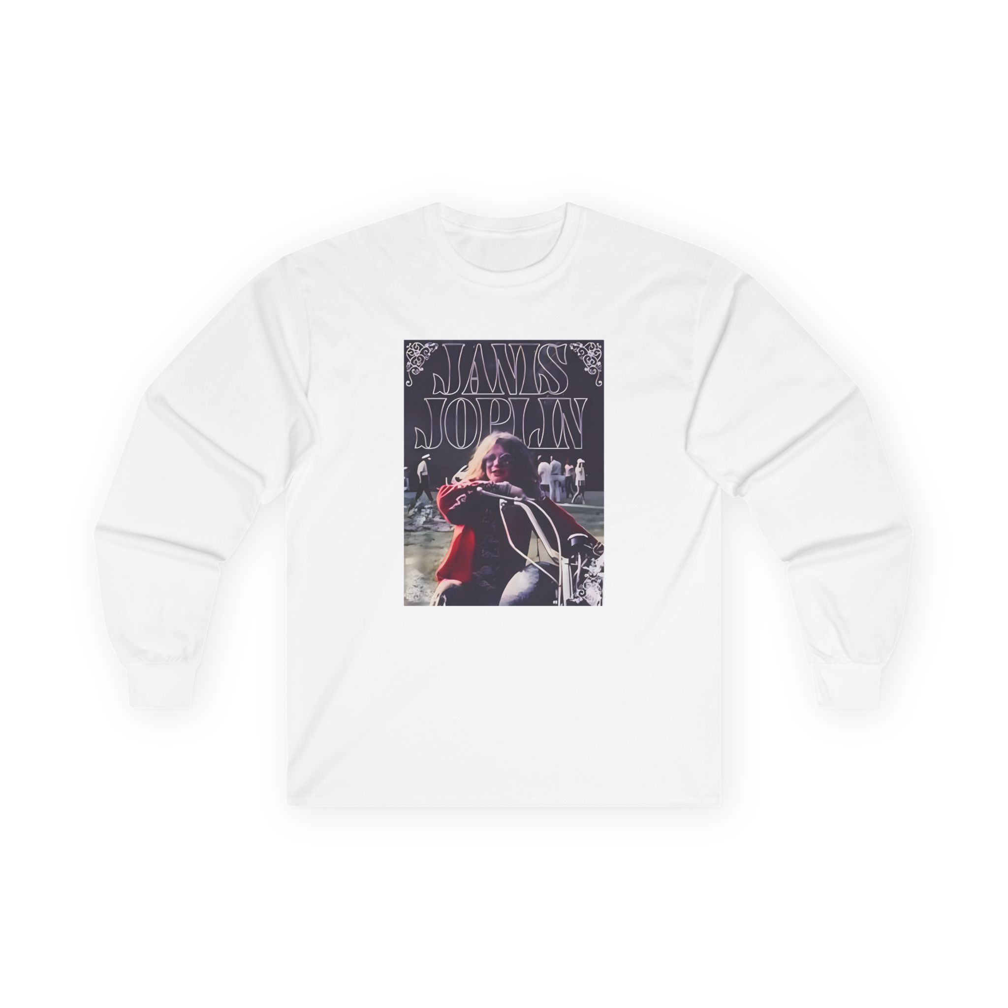 Janis Joplin Greatest Hits Motorcycle Cover Unisex Ultra Cotton Long Sleeve Tee