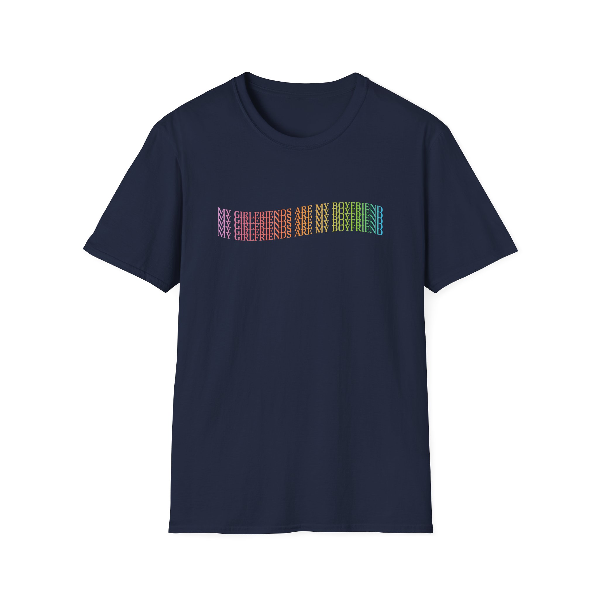 D L My Girlfriends Are My Boyfriend Pride Unisex Softstyle T-Shirt - Image 13