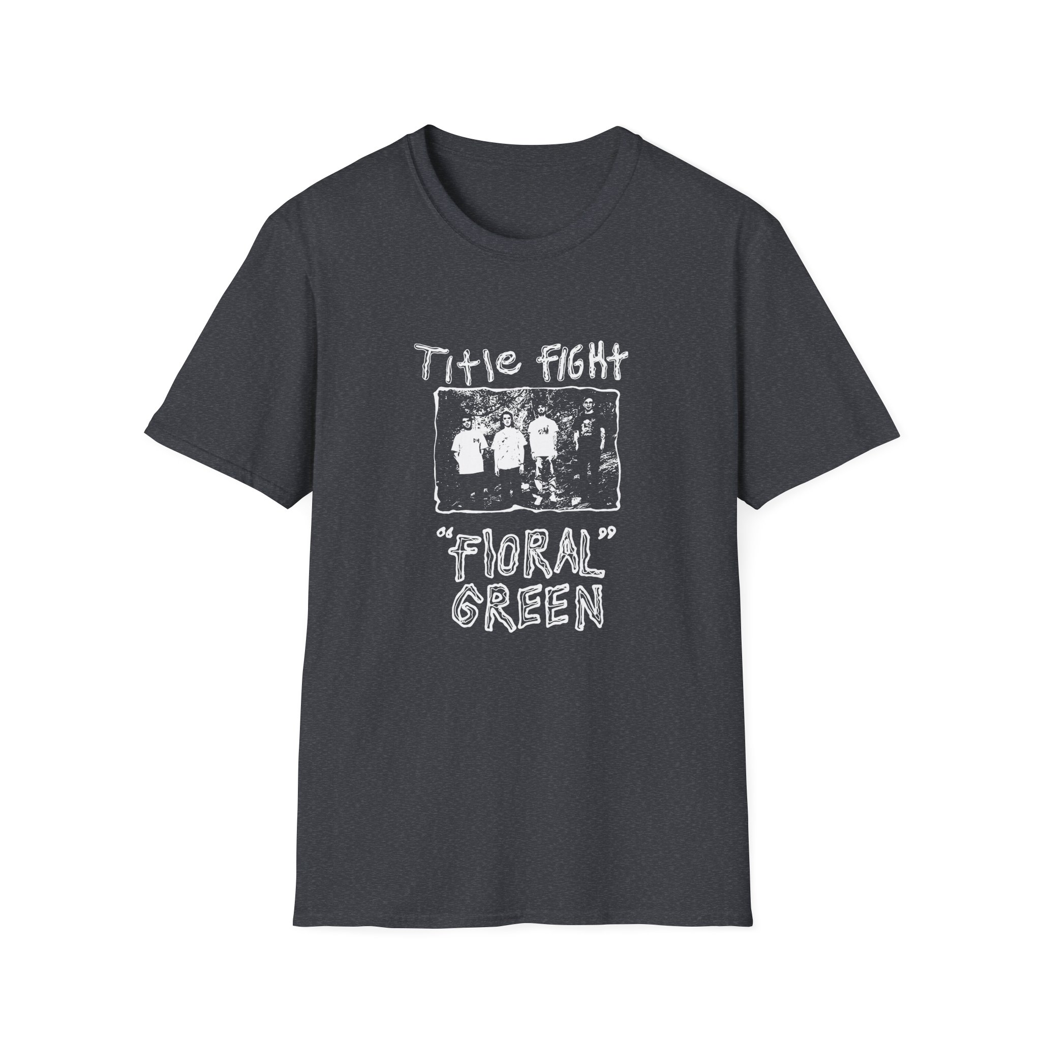 Cold Cuts Title Fight Floral Green Promo Unisex Softstyle T-Shirt - Image 17