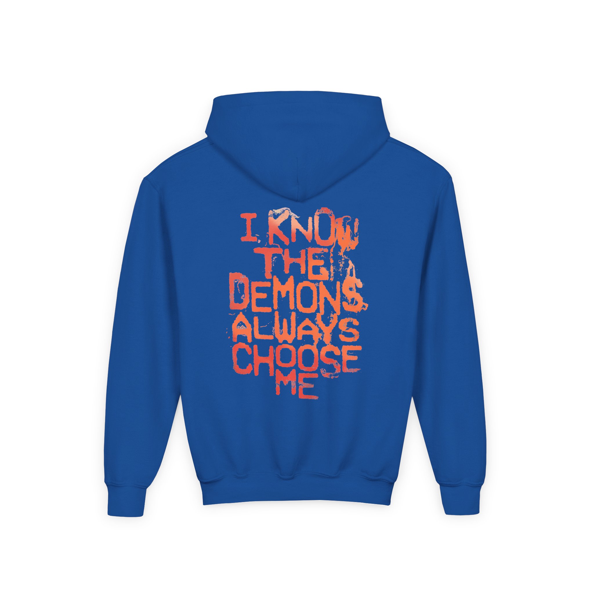 Poppy Demons Youth Heavy Blend Hooded Sweatshirt - Image 6