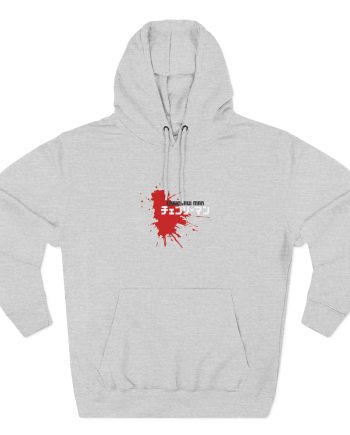 Chainsaw Man Power Grey Melange Three-Panel Fleece Hoodie